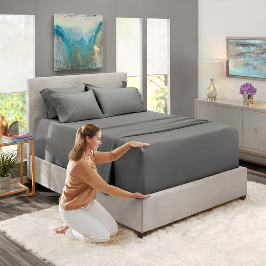 Wrinkle-Resistant Queen Sheets Set, 1800 Series Extra Deep Pocket Sheets Queen Soft Microfiber Bed Sheets, 4 Piece Queen Sheet sets - Cooling Hotel Quality Bedding Sheets and Pillowcases - Default Title