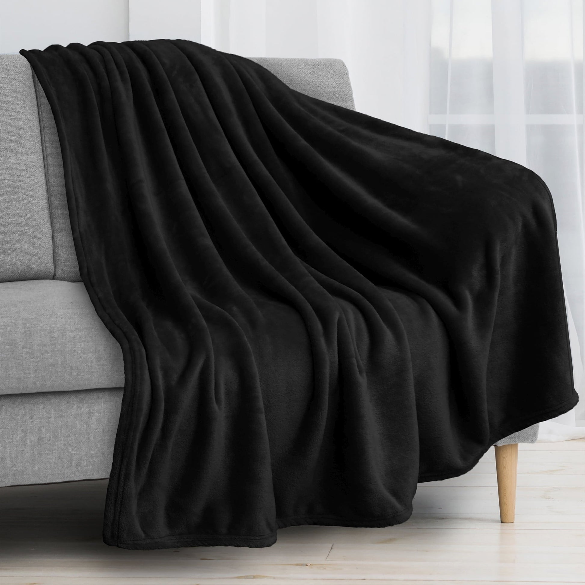 Cozy Fleece Fleece Blanket Throw | Super Soft, Plush, Luxury Flannel Throw | Lightweight Microfiber Blanket for Sofa Couch Bed 50... - Luxury Knitted Decorative Throw Blanket with Fringes - Default Title