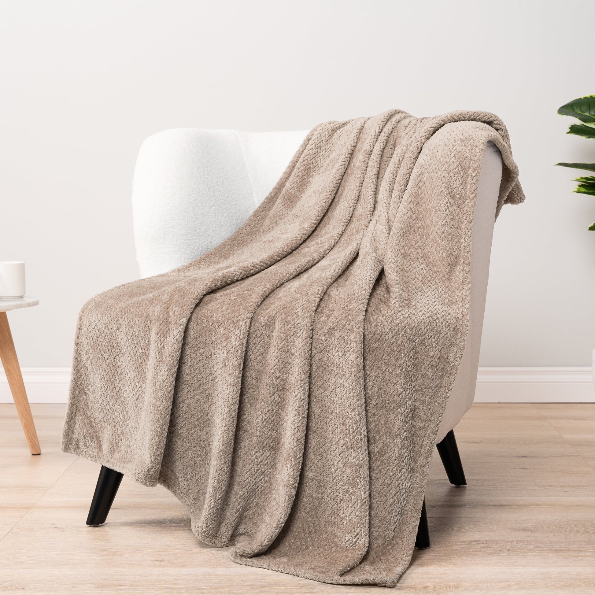 Lightweight Warm Soft Fleece Taupe Tan Throw Blanket for Couch, Lightweight Plush Warm Blankets for Bed, Fuzzy Cozy Flannel Blanket Th... - Cozy Fleece Throw Blanket for Couch & Bed - Default Title