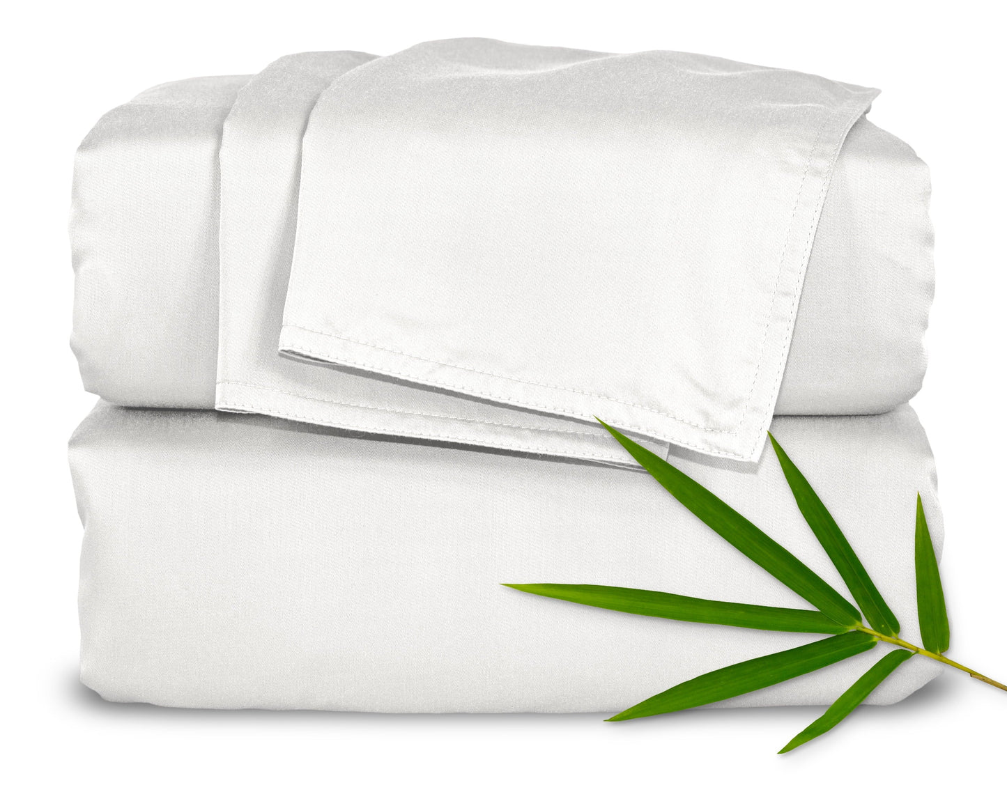 Cooling Sateen Sheets King Size Bed Sheet 4 Piece Set, Genuine 100% Organic Bamboo Viscose, Luxuriously Soft & Cooling, Double Stitc... - Luxury Bed Sheet Set with Deep Pockets - Default Title