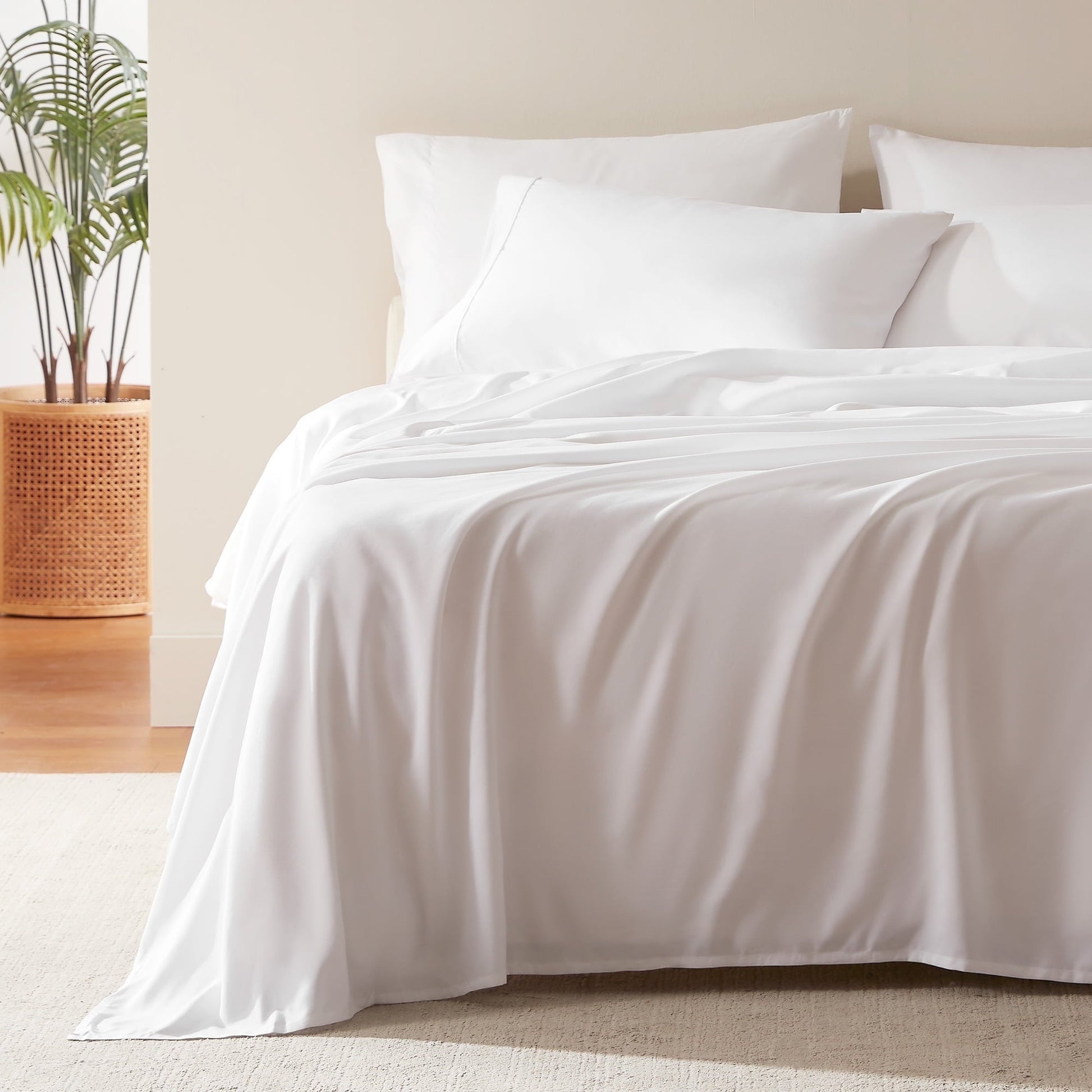 Premium Egyptian Cotton Nanotex Super Soft Cooling Twin Bed Sheets Set for Kids 3 Piece - Easy Care Fitted Flat Sheet & Pillowcase Sets - Wri... - Premium Ultra-Soft Pillowcase Pair for Sleeping - Default Title