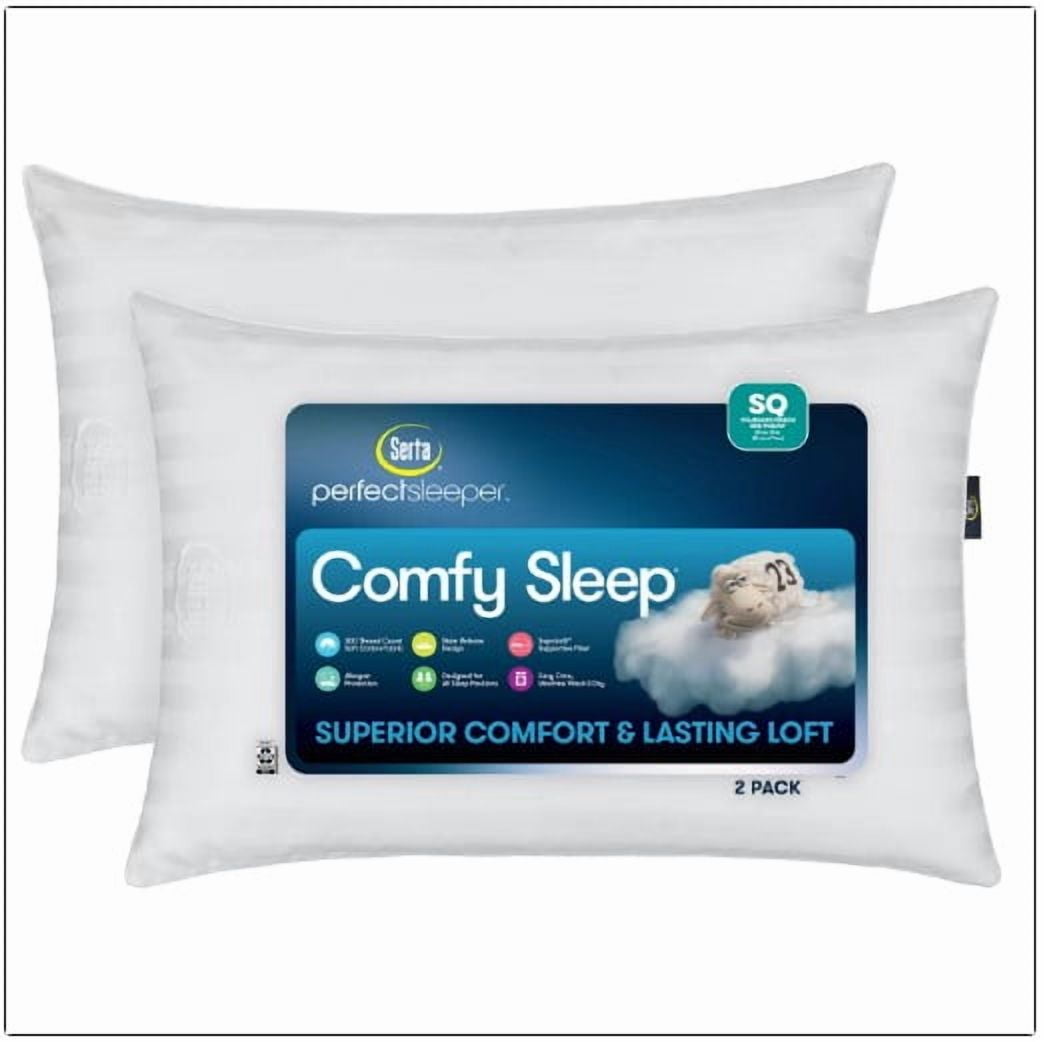 Hotel Collection Comfy Sleep Bed Pillow Queen Size, Pack of 2 - Orthopedic Shredded Foam Bed Pillow Set - Default Title