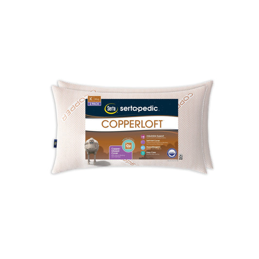 Decorative Plump Copperloft King Bed Pillow, 2 Pack, Hypoallergenic - Decorative Throw Pillow Cushion for Sofa & Bed - Default Title
