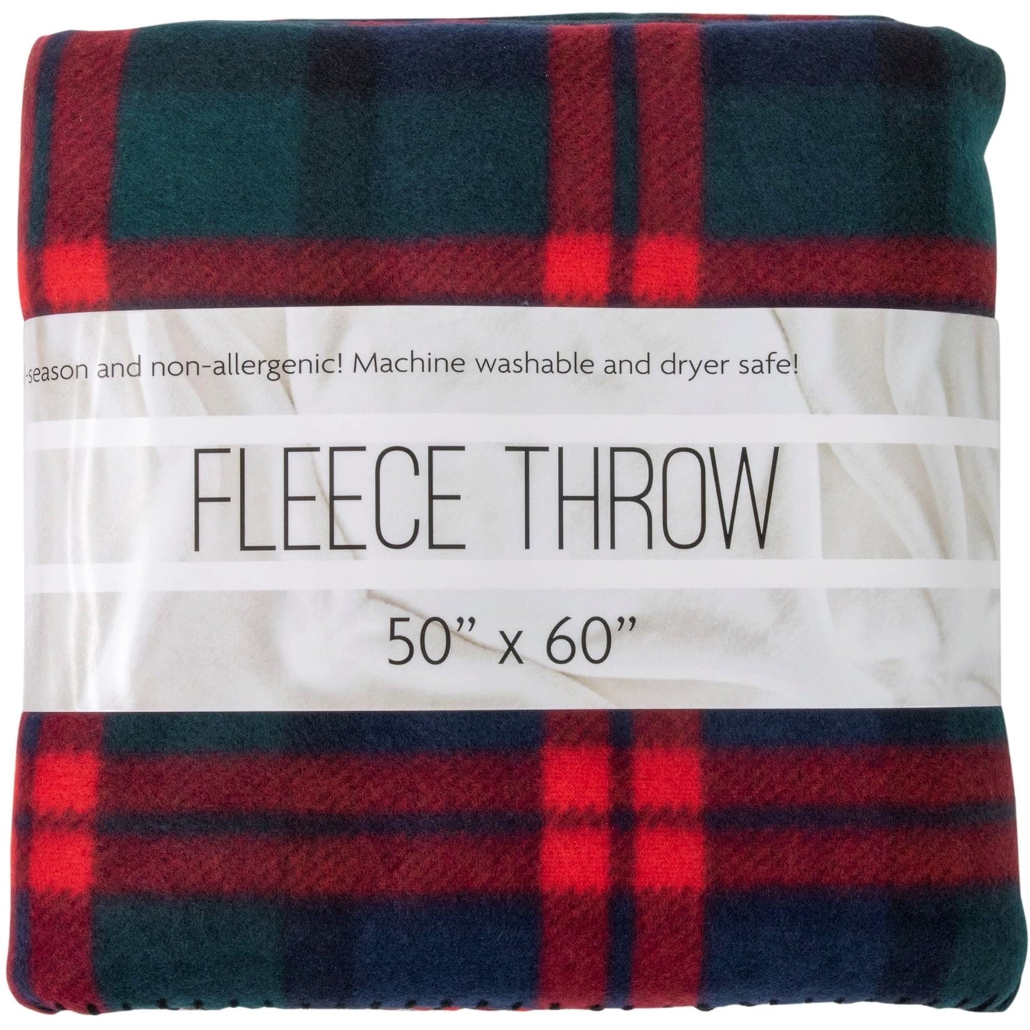 Decorative Knitted Single Plaid Color 60"L x 50"W Fleece Throw Blanket for Fall, Winter, Spring, Summer, Men, Women, Children & Pets in ... - Cozy Fleece Throw Blanket for Couch & Bed - Default Title