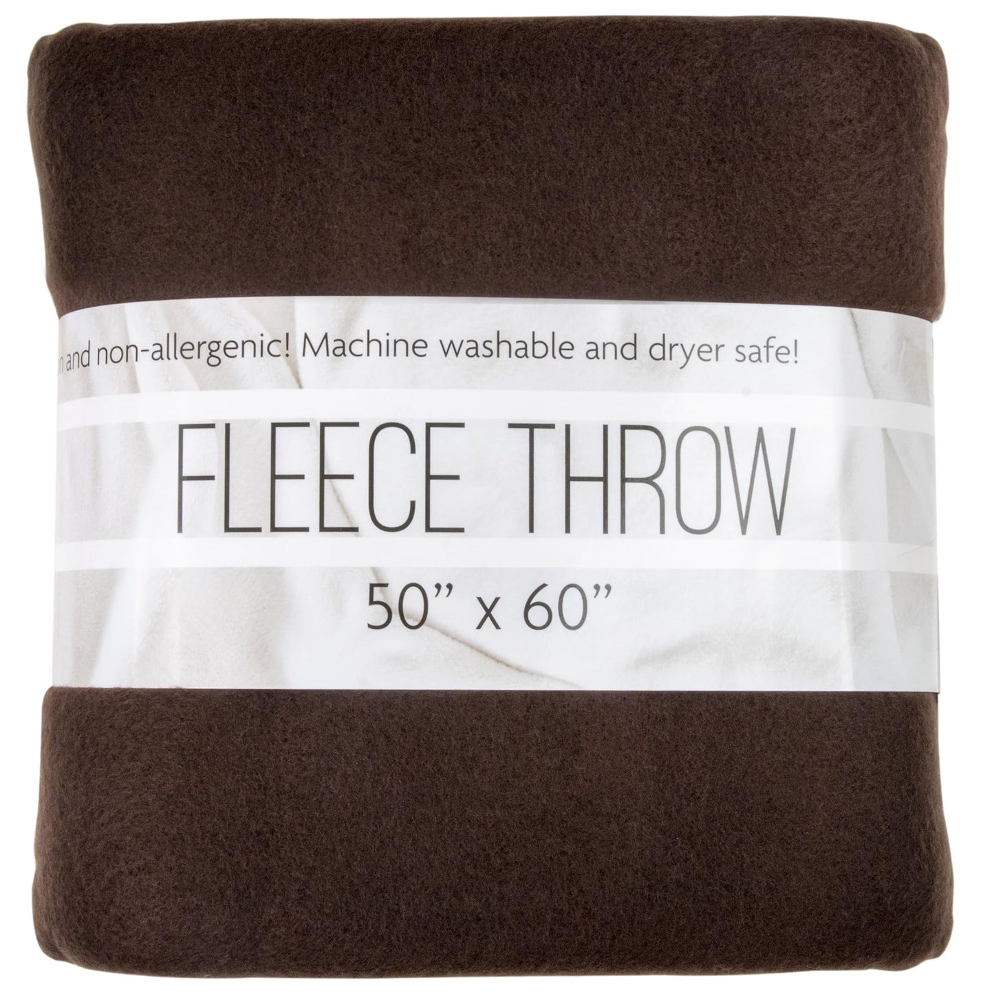 Cozy Fleece Single Solid Color Hypoallergenic 60”L x 50”W Fleece Throw Blanket for Fall, Winter, Spring, Summer, Men, Women, Chil... - Luxury Knitted Decorative Throw Blanket with Fringes - Default Title