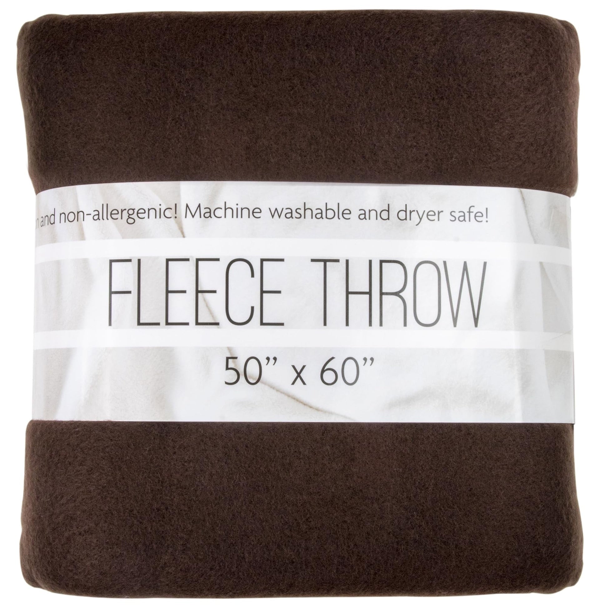 Cozy Fleece Single Solid Color Hypoallergenic 60”L x 50”W Fleece Throw Blanket for Fall, Winter, Spring, Summer, Men, Women, Chil... - Luxury Knitted Decorative Throw Blanket with Fringes - Default Title