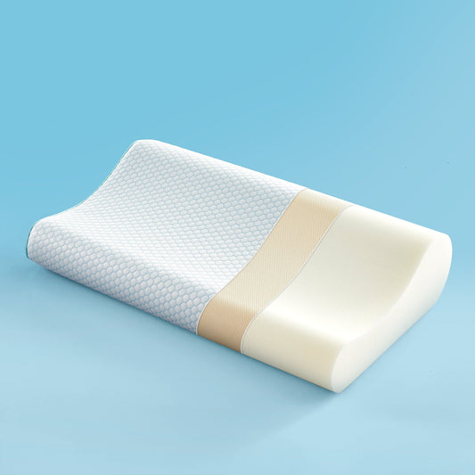 Decorative Plump Standard Cooling Memory Foam Pillow, Ergonomic Adjustable Orthopedic Contour Bed Pillows Neck Support for Side Back S... - Decorative Throw Pillow Cushion for Sofa & Bed - Default Title