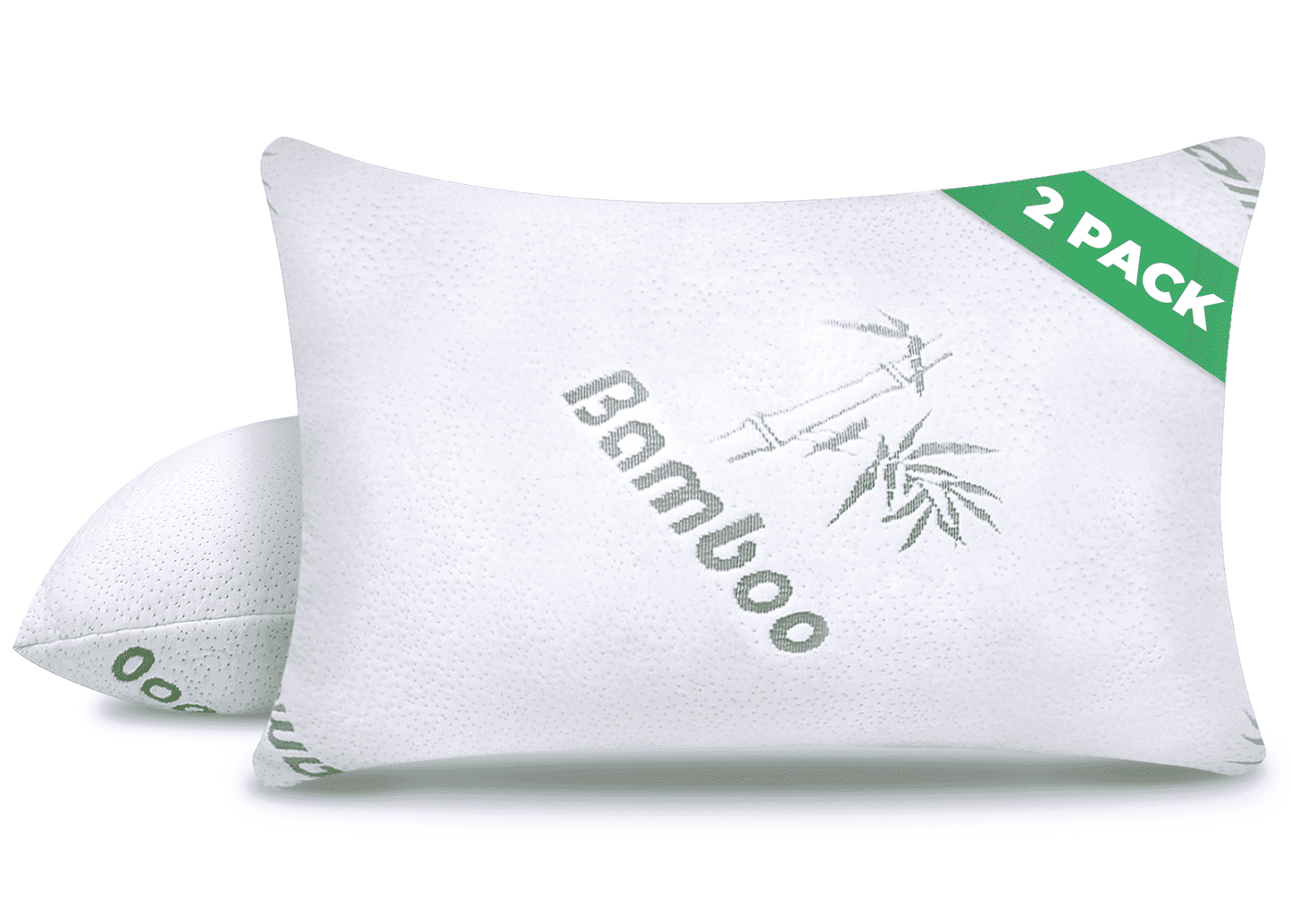 Decorative Plump Memory Foam Pillows Queen Size Set of 2 - Cooling Bed Pillows for Sleeping - Back, Stomach, Side Sleeper Firm, Comfy ... - Decorative Throw Pillow Cushion for Sofa & Bed - Default Title
