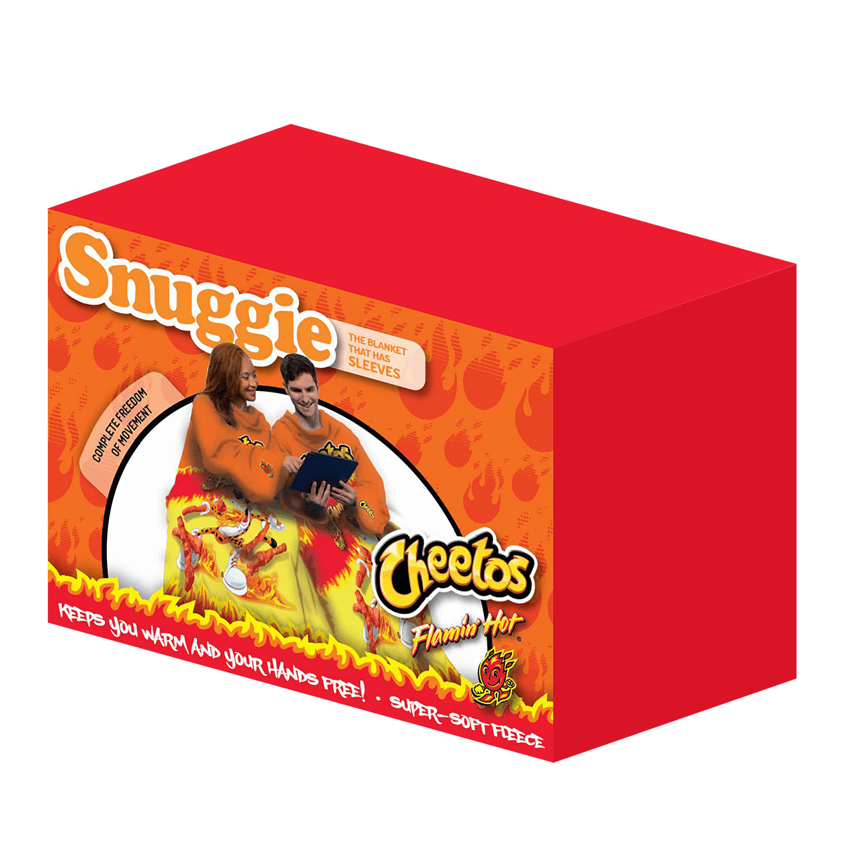 Lightweight Warm Cheetos Flaming Hot Wearable Blanket - Luxury Knitted Decorative Throw Blanket with Fringes - Default Title