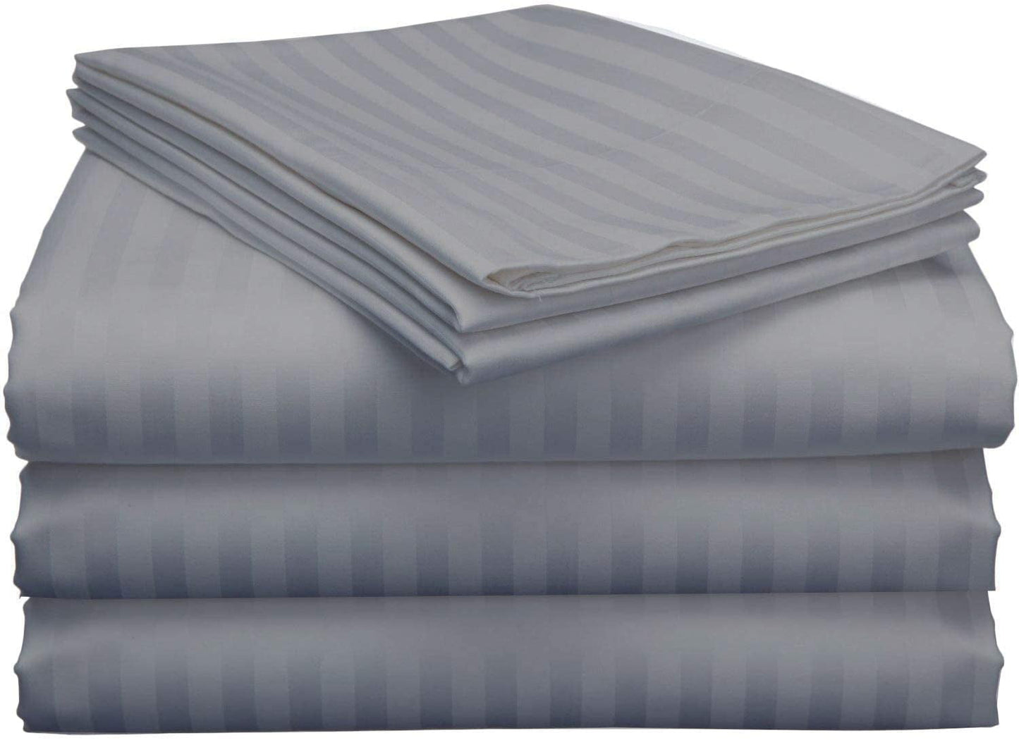 Cooling Sateen Split King Bed Sheet Set 5Pcs Adjustable Bed Sheets - 18" Deep Pocket of Fitted Sheet 800 Thread Count 100% Pure Egyp... - Cooling Hotel Quality Bedding Sheets and Pillowcases - Default Title