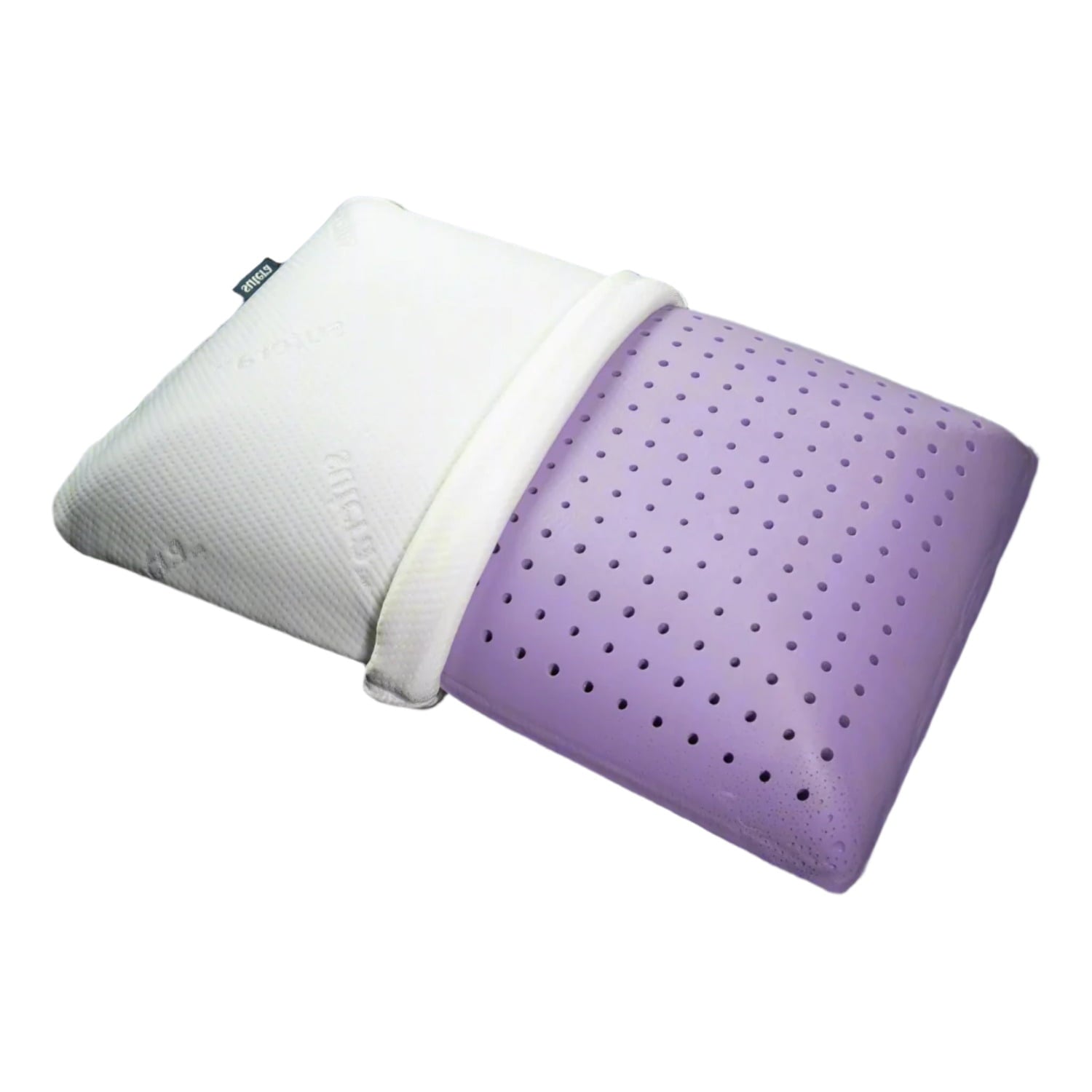 Orthopedic Support Plush Zen Bed Pillow, Lavender Scented Cooling Adaptive Memory Foam Queen - Decorative Throw Pillow Cushion for Sofa & Bed - Default Title
