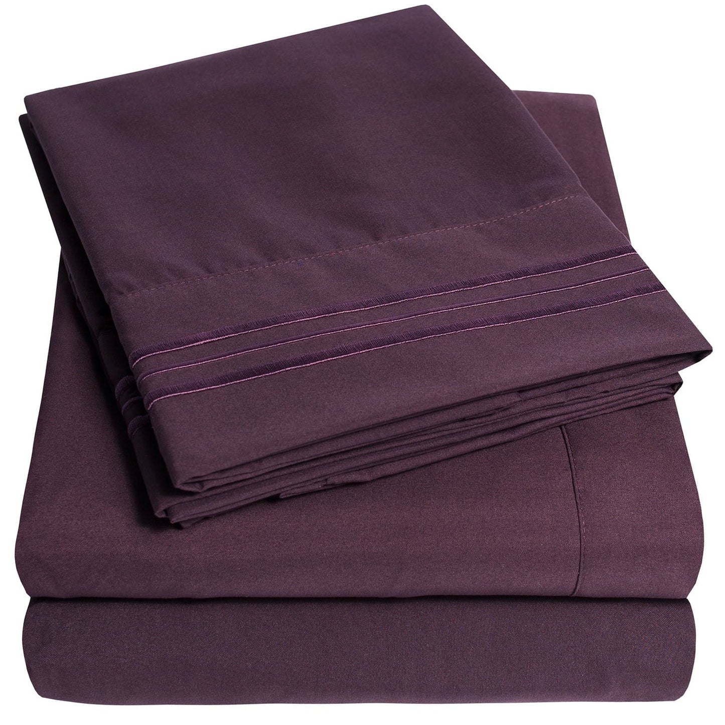 Ultra-Soft 1800 Series Bed Sheets - Extra Soft Microfiber Deep Pocket Sheet Set - Purple, Full - Luxury Bed Sheet Set with Deep Pockets - Default Title