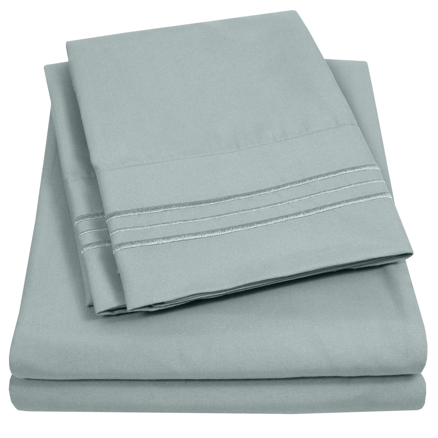 Breathable Luxury 1800 Series Classic 4-Piece 1800 Thread Count 100 GSM Bed Sheet, Queen - Breathable Egyptian Cotton Flat & Fitted Sheets - Default Title