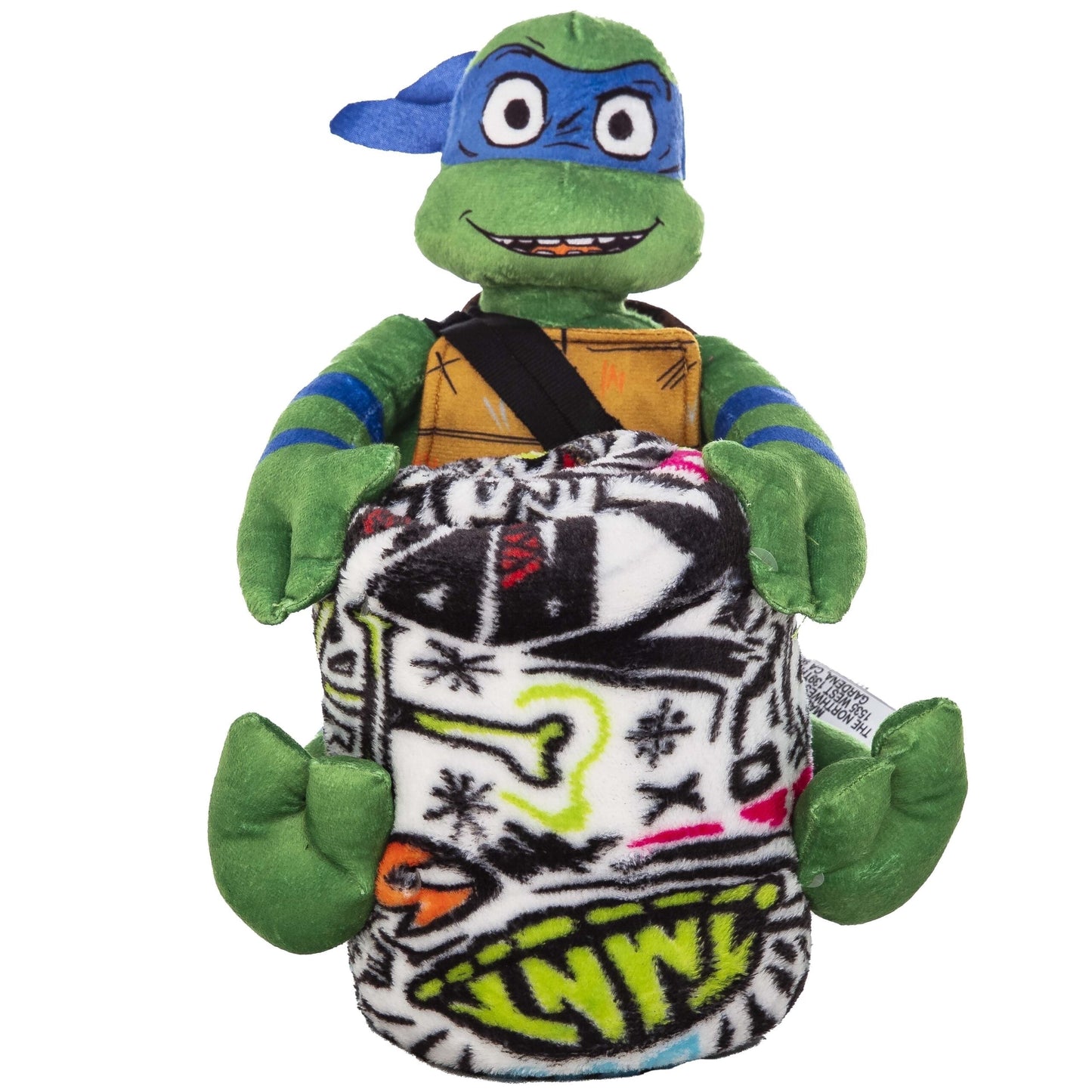 Decorative Knitted Teenage Mutant Tutles Sketched Out Kids Silk Touch Throw Blanket with Plush Hugger – Ultra Soft Plush Character Pillo... - Cozy Fleece Throw Blanket for Couch & Bed - Default Title