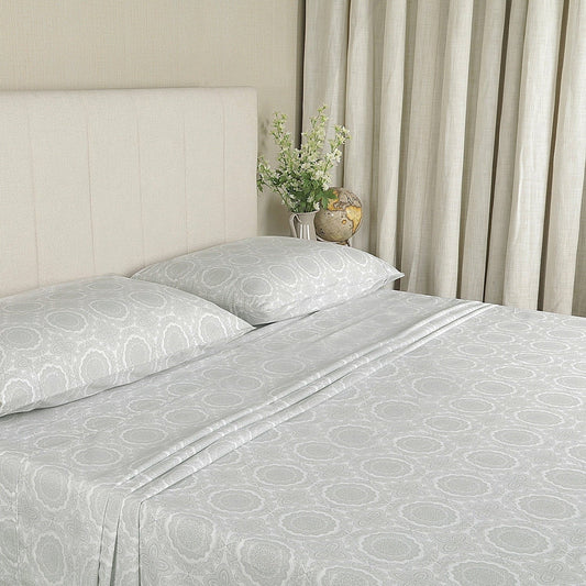 Wrinkle-Resistant 100% Cotton Queen Sheets Set, 4 Piece Bed Sheets Set with HeiQ Fresh, Percale Weave, Hotel Luxury, Ultra Soft Sheets ... - Cooling Hotel Quality Bedding Sheets and Pillowcases - Default Title