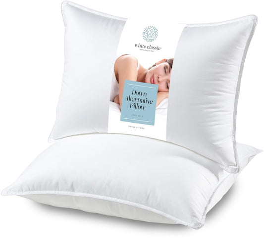 Fluffy Shredded Bed Pillows for Sleeping 2 Pc Set, Queen Size Pillow Side Sleeper Set, Down Alternative Luxury Hotel Soft Pillow 28x2... - Hotel Quality Plush Sleeping Pillows - Default Title