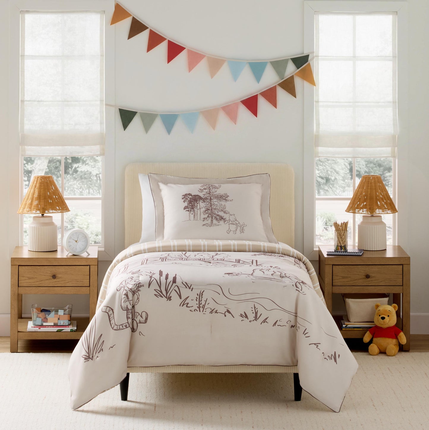 Hypoallergenic Cloud Kids 2 Piece Khaki Comforter and Sham Bedding Set, Twin/Full - Hypoallergenic Ultra-Fluffy Quilt for Winter - Default Title