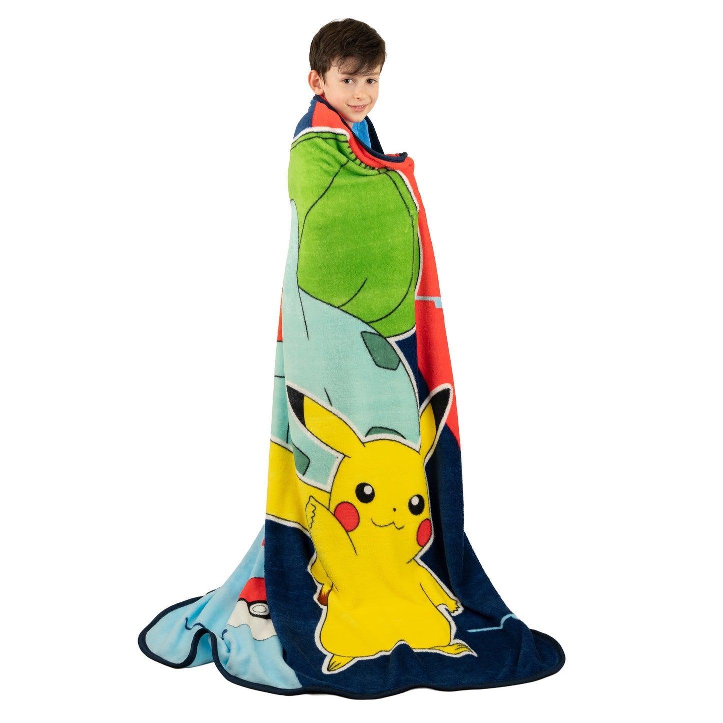 Reversible Sherpa Kids Print Fleece Throw Blanket, 46 x 60 - Cozy Fleece Throw Blanket for Couch & Bed Detail