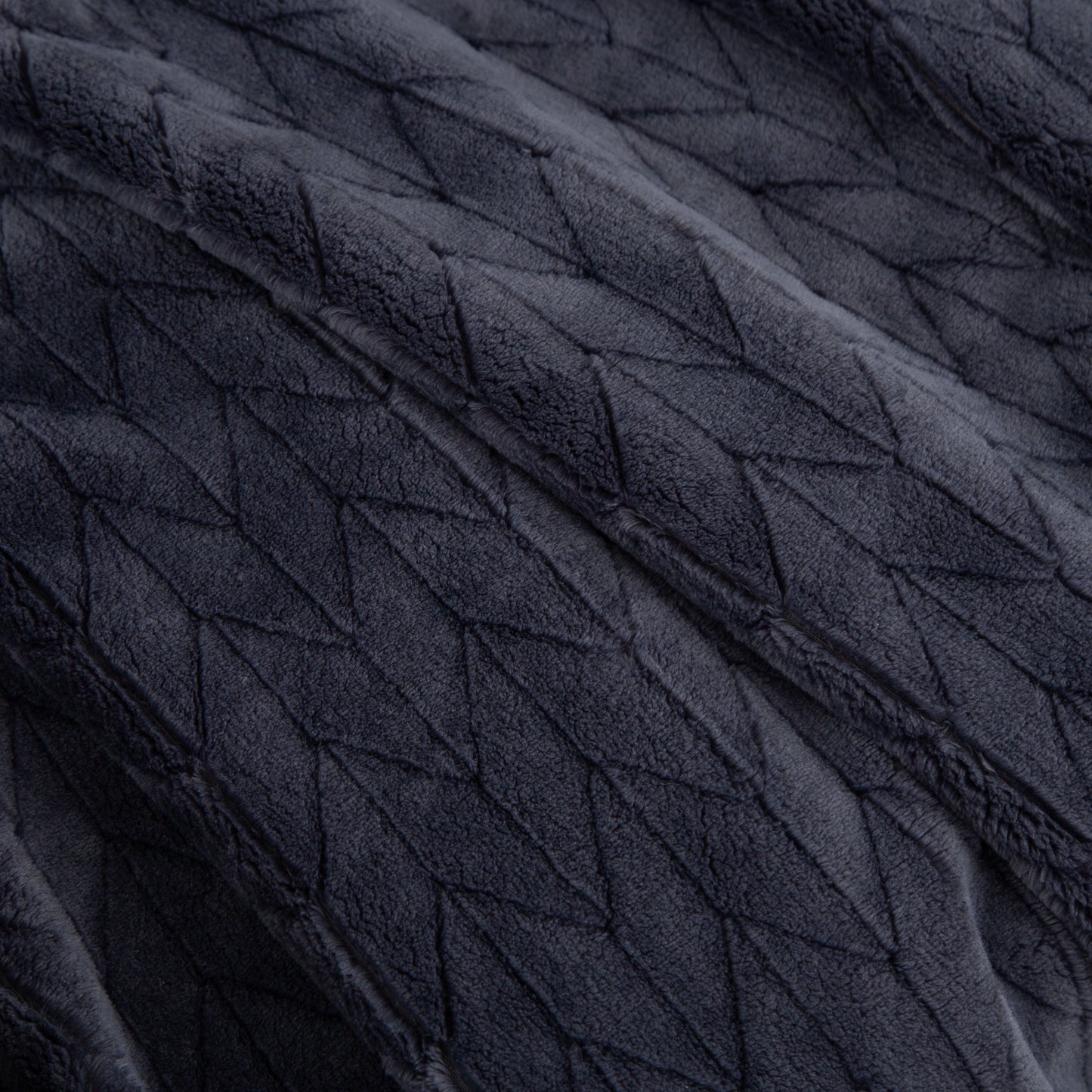 Cozy Fleece Textured Velvet Plush Soft Fleece Throw Blanket, Oversized, Greystone - Luxury Knitted Decorative Throw Blanket with Fringes Detail