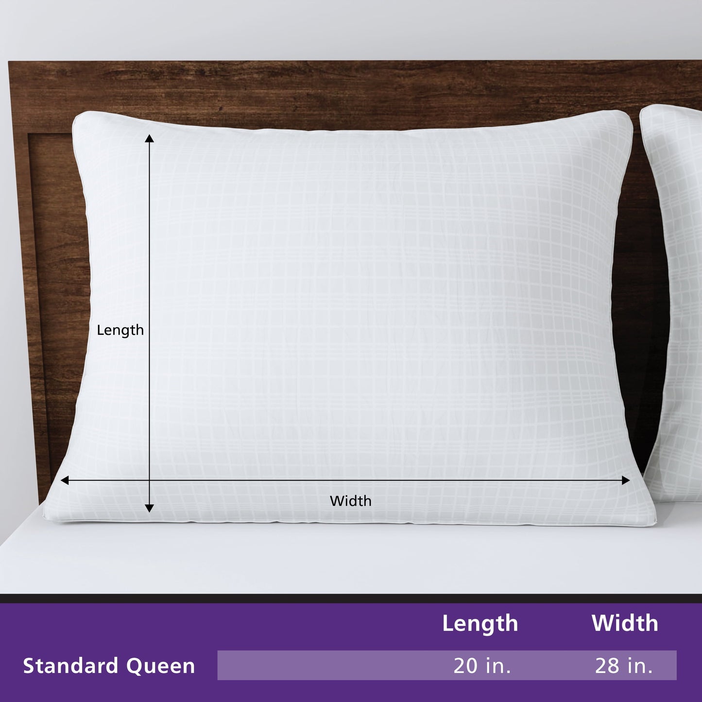 Decorative Plump (18 pack) Bed Pillow, Standard/Queen - Orthopedic Shredded Foam Bed Pillow Set Detail
