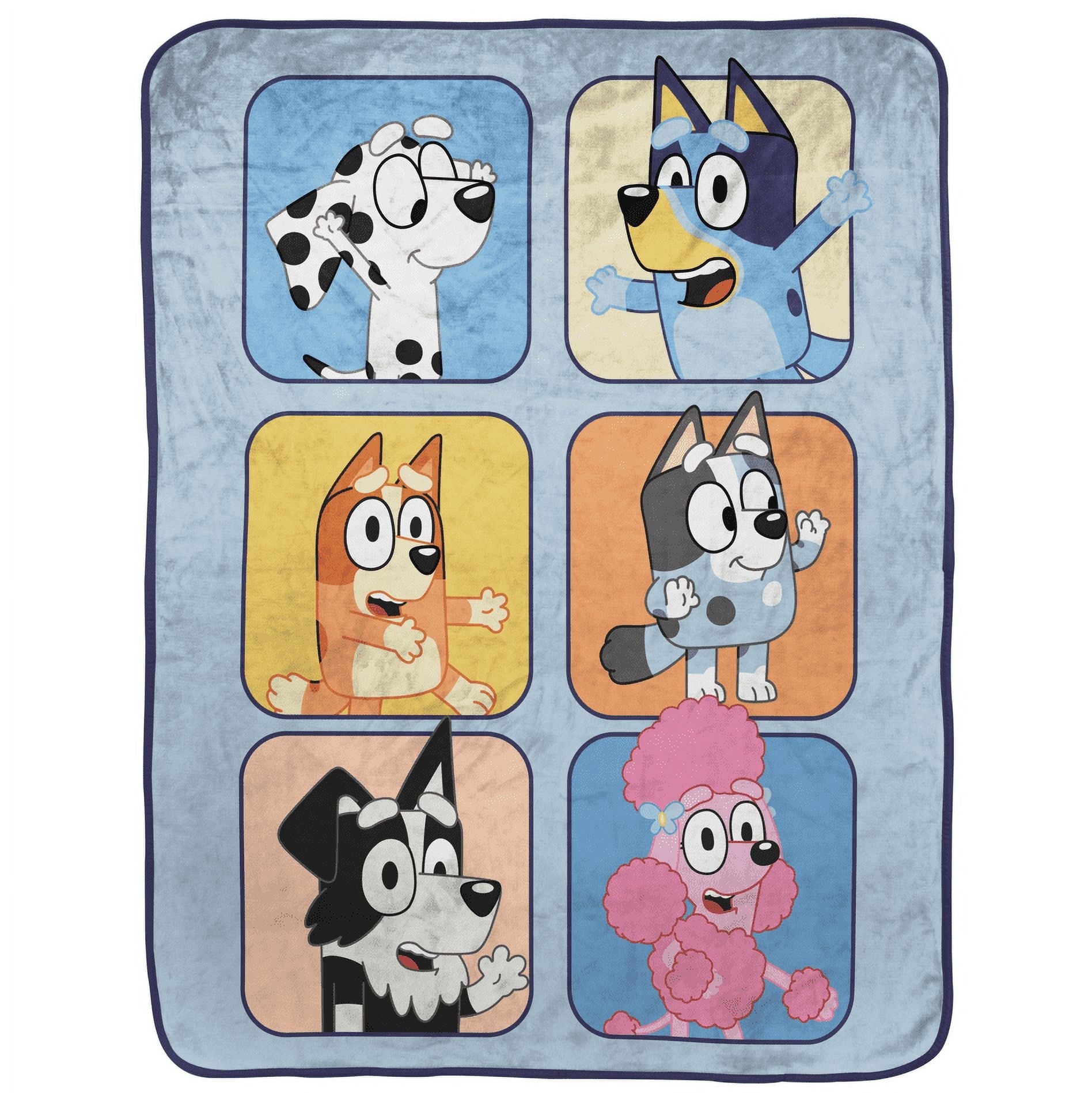 Reversible Sherpa BBC & Friends 40x50 Throw Blanket - Cozy Fleece Throw Blanket for Couch & Bed Detail