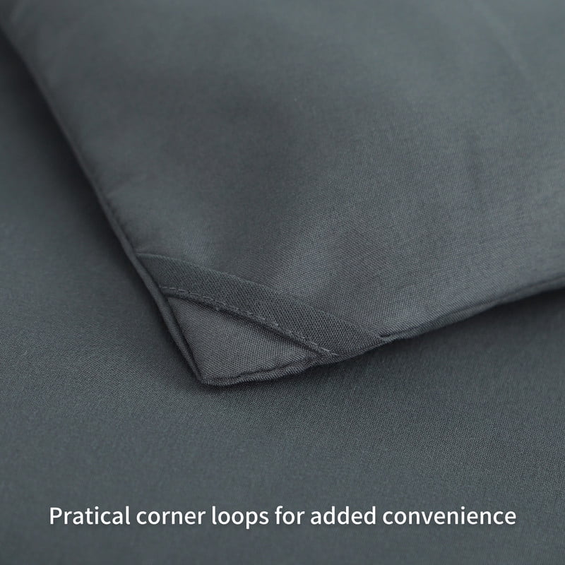 Luxurious Quilted 7 Pieces Comforter Set with Sheets - Bed in a Bag with Comforter and All Season Sheets, Pillowcases,Dark Gray,Queen - All-Season Down Alternative Comforter Insert Detail