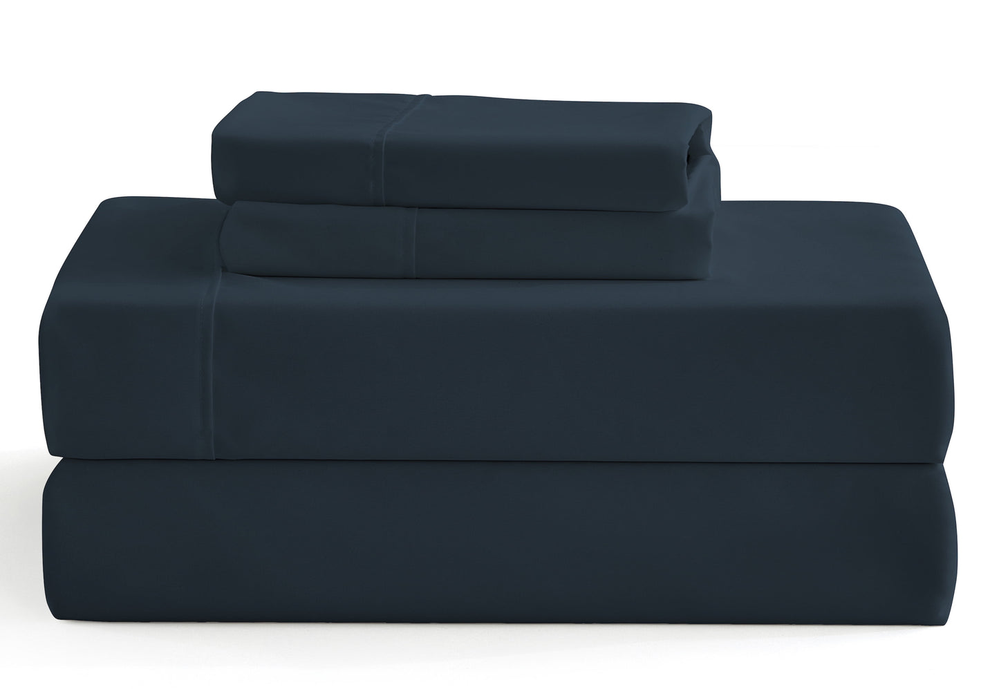 Wrinkle-Resistant 3-Piece Twin Sheet Set, Ultra-Soft 800 Thread Count Microfiber, Deep Pocket, Twin, Blue Indigo - Premium Ultra-Soft Pillowcase Pair for Sleeping Detail