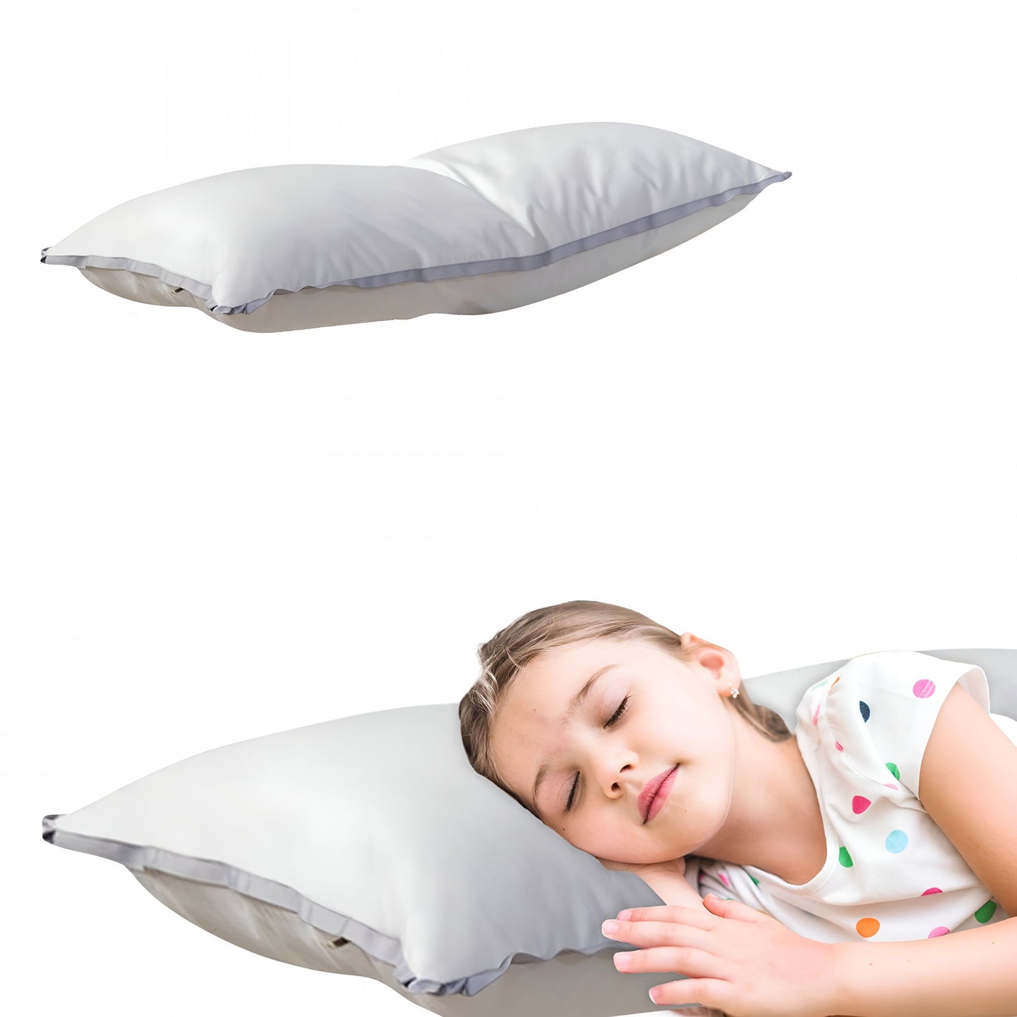 Ergonomic Memory Foam Flat Pillows for Sleeping Thin,Ultra Thin Pillow,Adjustable Shredded Memory Foam Pillows for Side,Back,Stomach Sleepe... - Decorative Throw Pillow Cushion for Sofa & Bed Detail