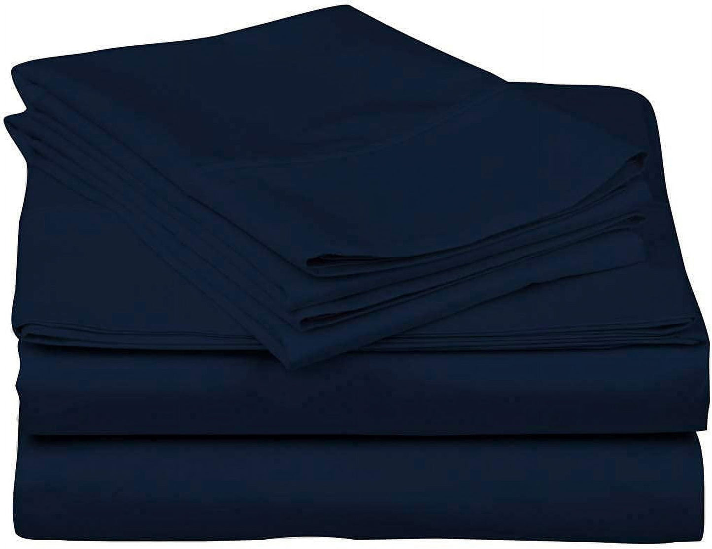 Breathable Luxury Luxury Bed Sheets Set - 800 Thread Count 100% Egyptian Cotton Sheets - 4 Piece Sheet Set Fits Mattress Upto 24 Inch D... - Breathable Egyptian Cotton Flat & Fitted Sheets Detail