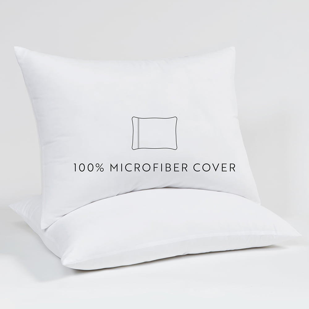 Ergonomic Memory Foam Plush Bed Pillows 2-Pack For All Sleep Styles - Back, Side and Stomach Sleepers - in King Size - Decorative Throw Pillow Cushion for Sofa & Bed Detail