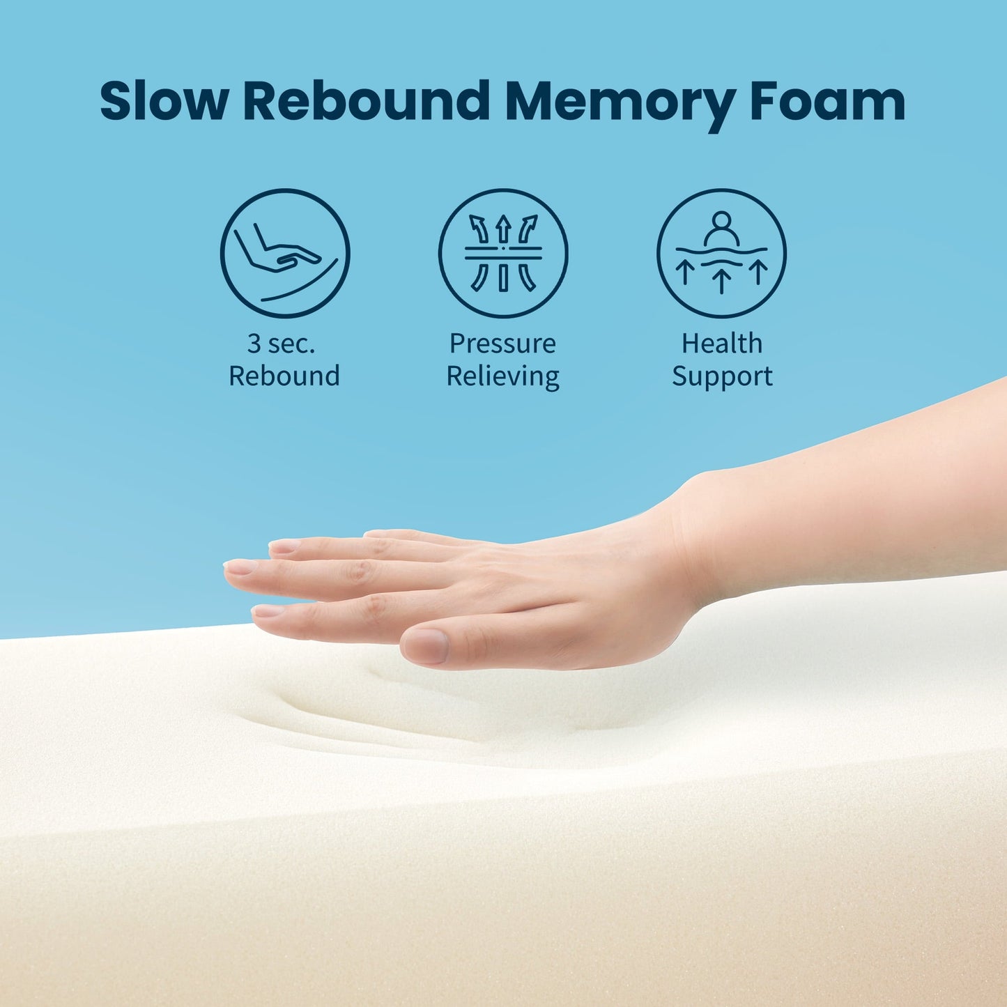Decorative Plump Standard Cooling Memory Foam Pillow, Ergonomic Adjustable Orthopedic Contour Bed Pillows Neck Support for Side Back S... - Decorative Throw Pillow Cushion for Sofa & Bed Detail