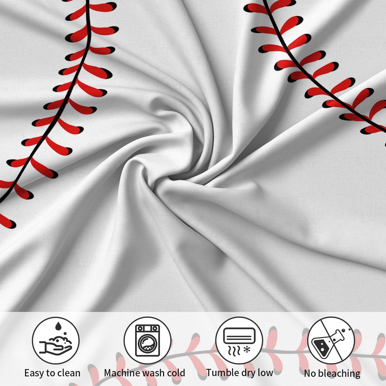 Premium Egyptian Cotton Baseball Sheet Set Sports Theme Bedding Set for Kids 3D Baseball Pattern Bed Sheets Baseball Games Bed Sheet Set Room... - Premium Ultra-Soft Pillowcase Pair for Sleeping Detail