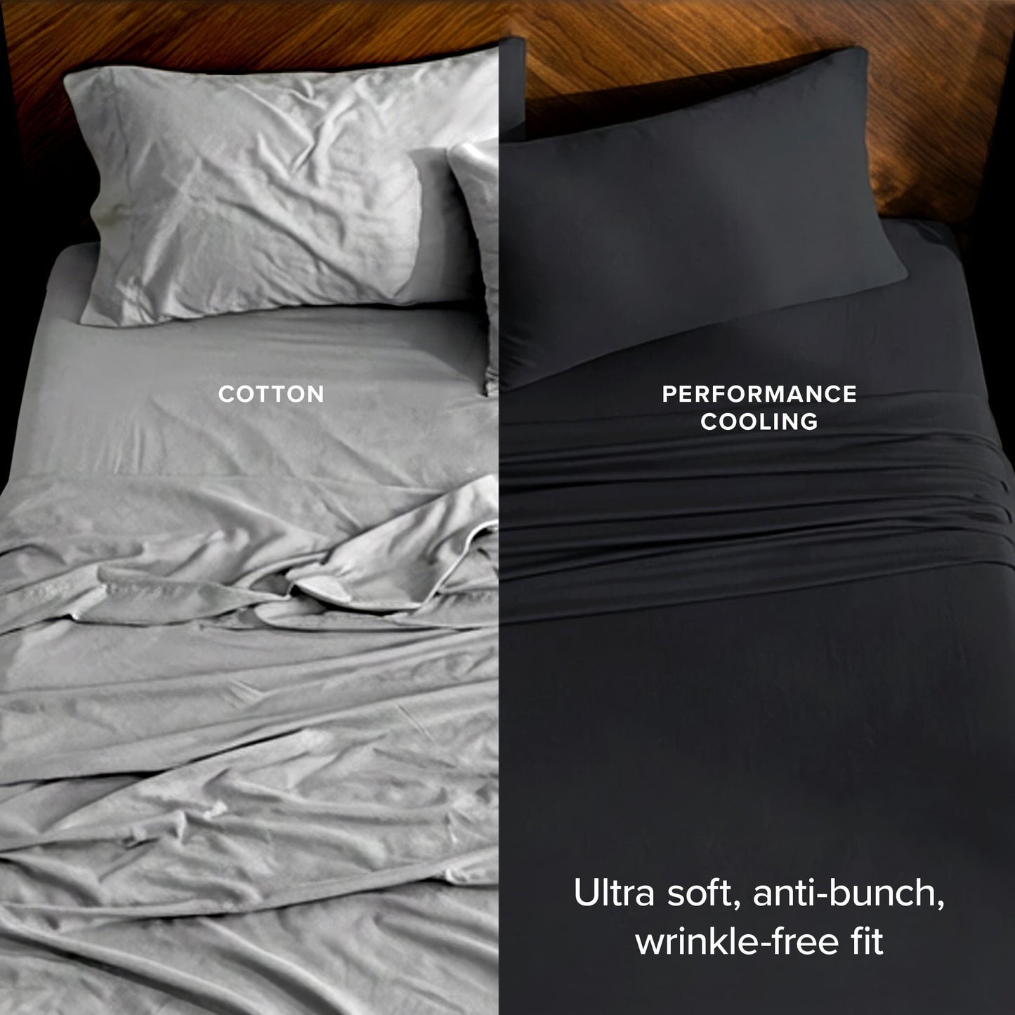 Breathable Luxury Cooling Performance Jersey Knit Stretch Sheet Set, Moisture-Wicking & Breathable, 4-Way Stretch Bed Sheets, Envelope ... - Premium Ultra-Soft Pillowcase Pair for Sleeping Detail