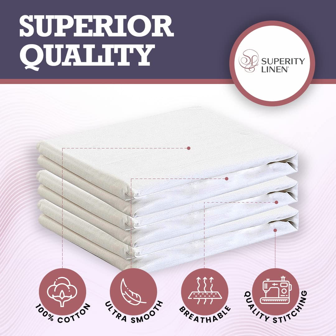 Breathable Luxury Oversized King Size Flat Sheet for Bed - 100% Cotton - Durable and Comfortable with 200 Thread Count - Soft, Breathea... - Premium Ultra-Soft Pillowcase Pair for Sleeping Detail
