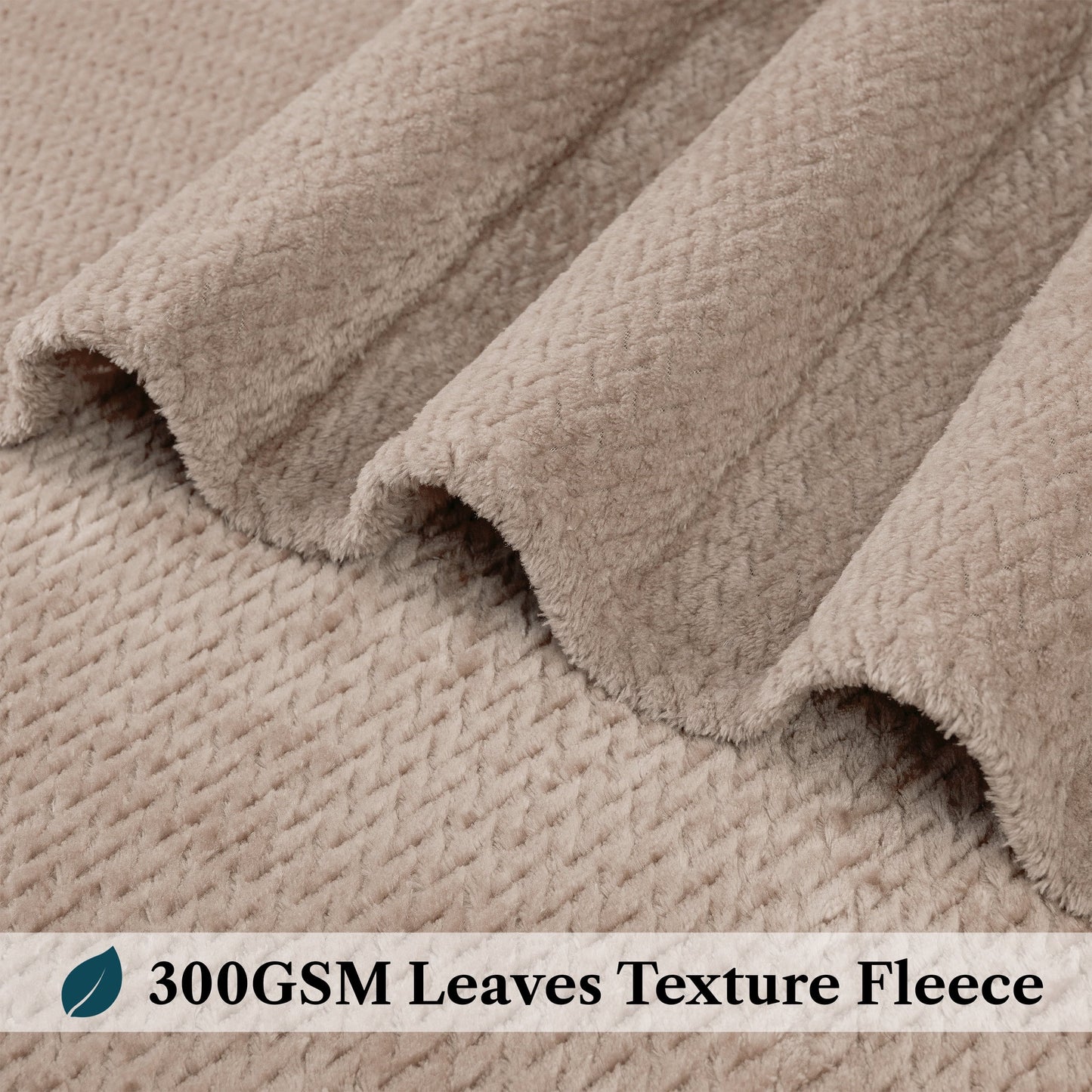Lightweight Warm Soft Fleece Taupe Tan Throw Blanket for Couch, Lightweight Plush Warm Blankets for Bed, Fuzzy Cozy Flannel Blanket Th... - Cozy Fleece Throw Blanket for Couch & Bed Detail