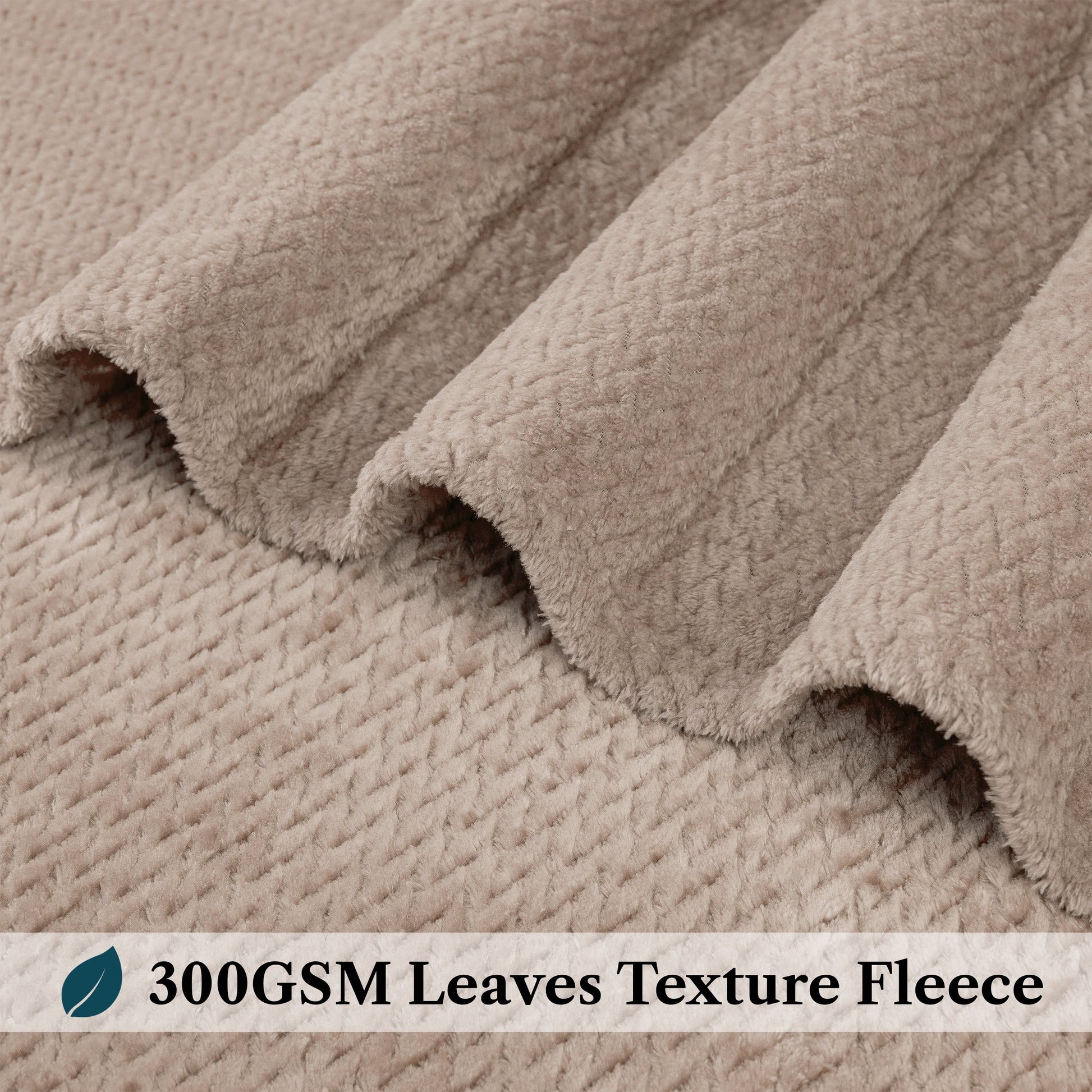 Lightweight Warm Soft Fleece Taupe Tan Throw Blanket for Couch, Lightweight Plush Warm Blankets for Bed, Fuzzy Cozy Flannel Blanket Th... - Cozy Fleece Throw Blanket for Couch & Bed Detail