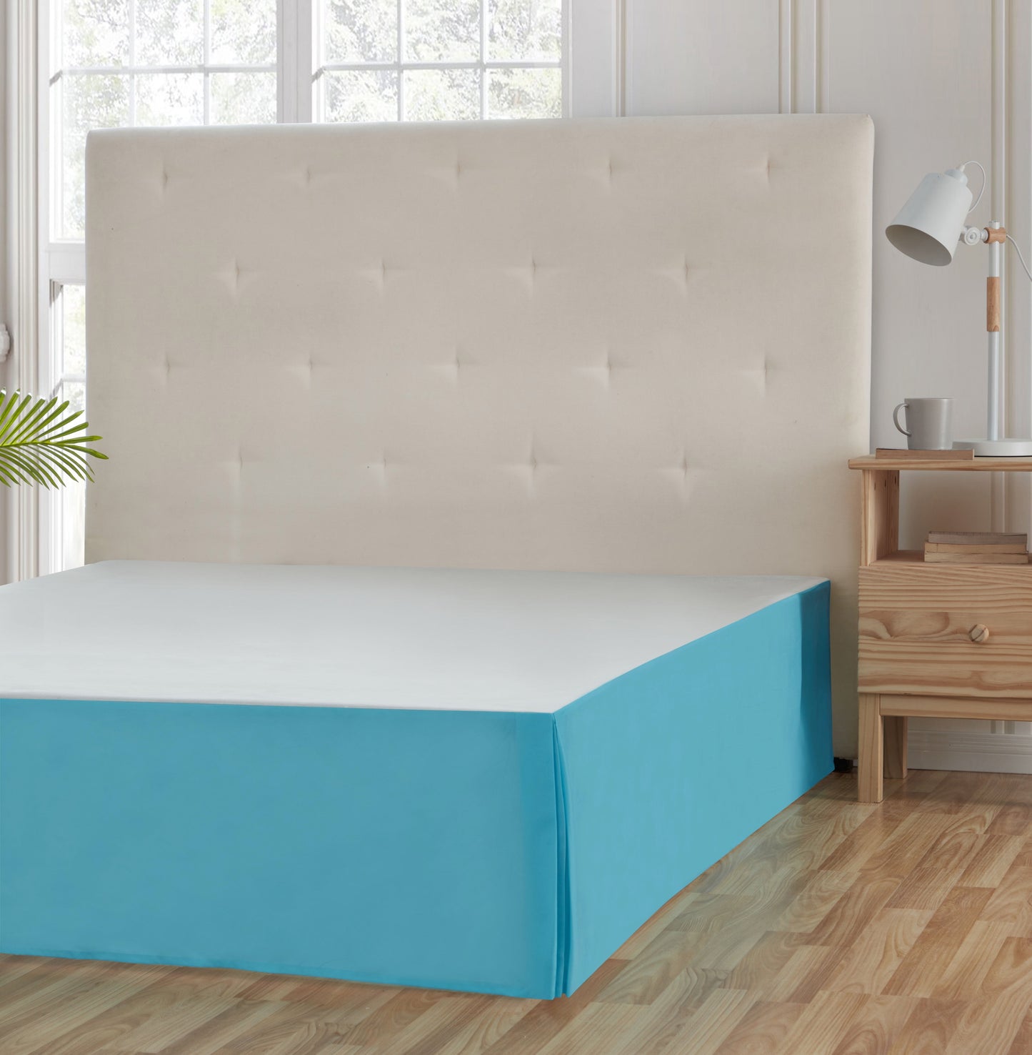All-Season Teal Geometric 6 Piece Bed in a Bag Comforter Set with Sheets, Twin/Twin-XL - Luxurious Quilted Duvet Cover Set Detail
