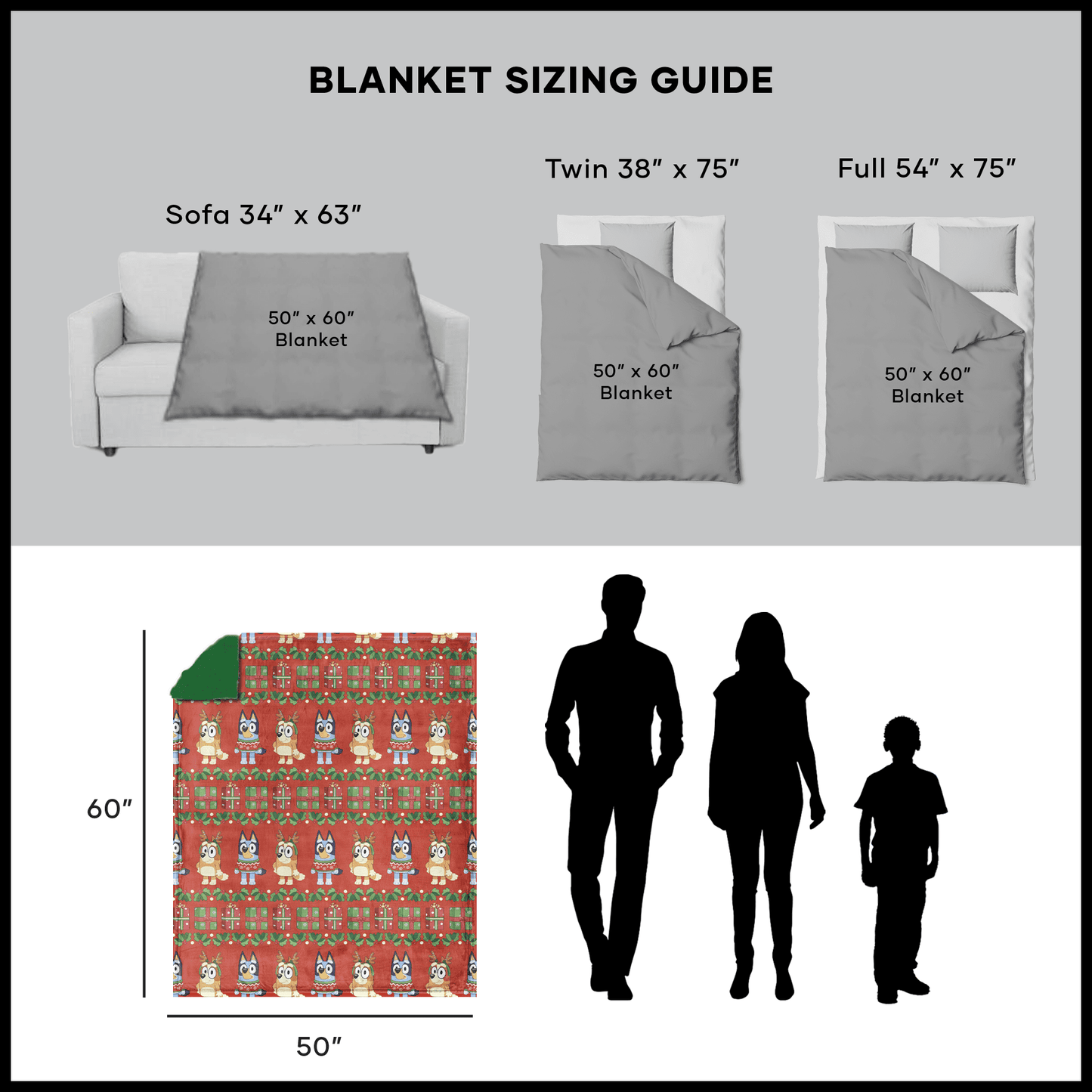 Reversible Sherpa Holidays are Nice Silk Touch Throw Blanket with Sherpa Reverse 50 x 60 inches - Lightweight Plush Warm Blanket for All Seasons Detail