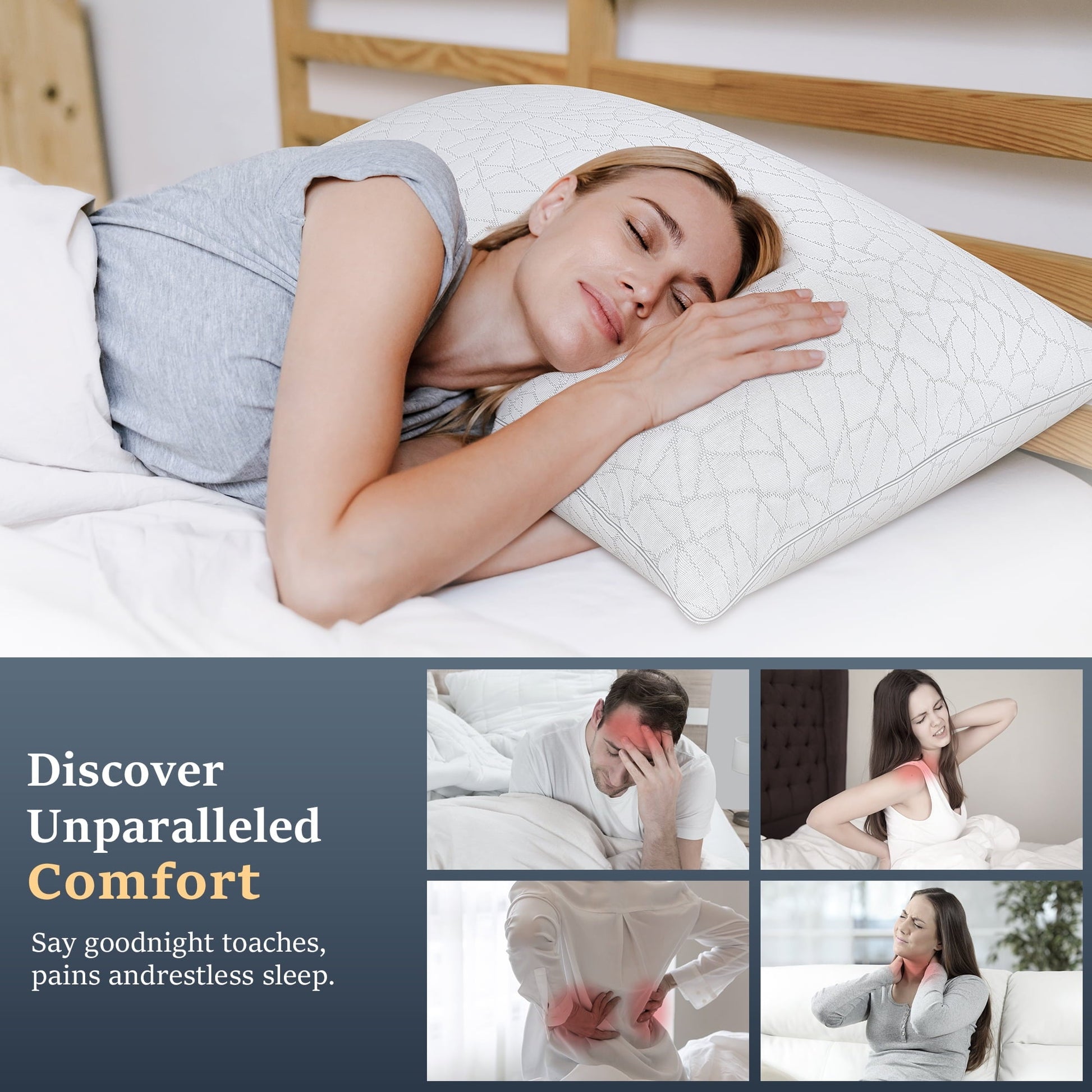 Decorative Plump Queen Size Bed Pillows 1-Pack,2.2lb High Quality Down Alternative Filled,3D Breathable Cover,Hotel Collection Pillows... - Decorative Throw Pillow Cushion for Sofa & Bed Detail
