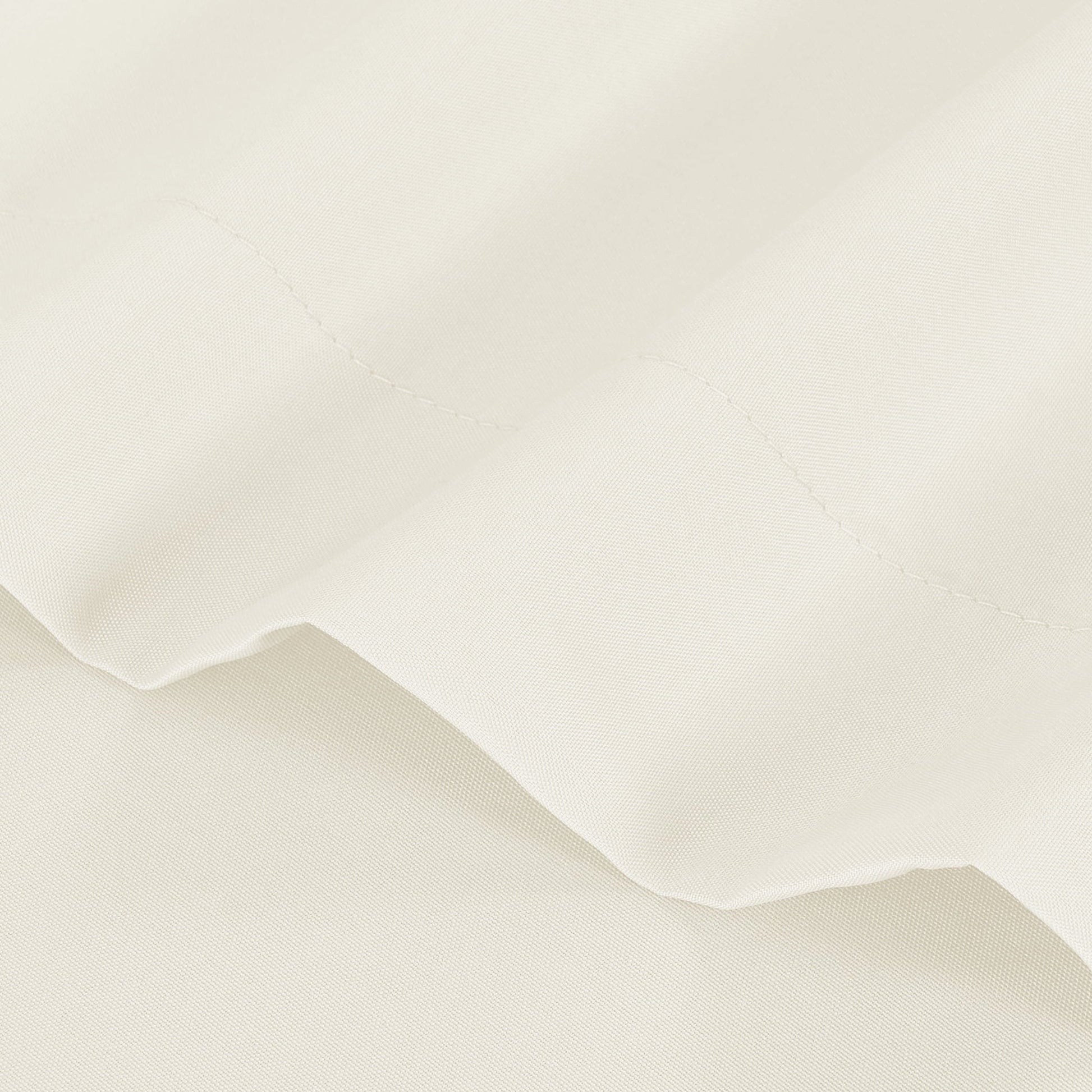 Cooling Sateen Basic Value Microfiber Bed Sheet Set, Vanilla Dream, Full, 4 Piece - Luxury Bed Sheet Set with Deep Pockets Detail