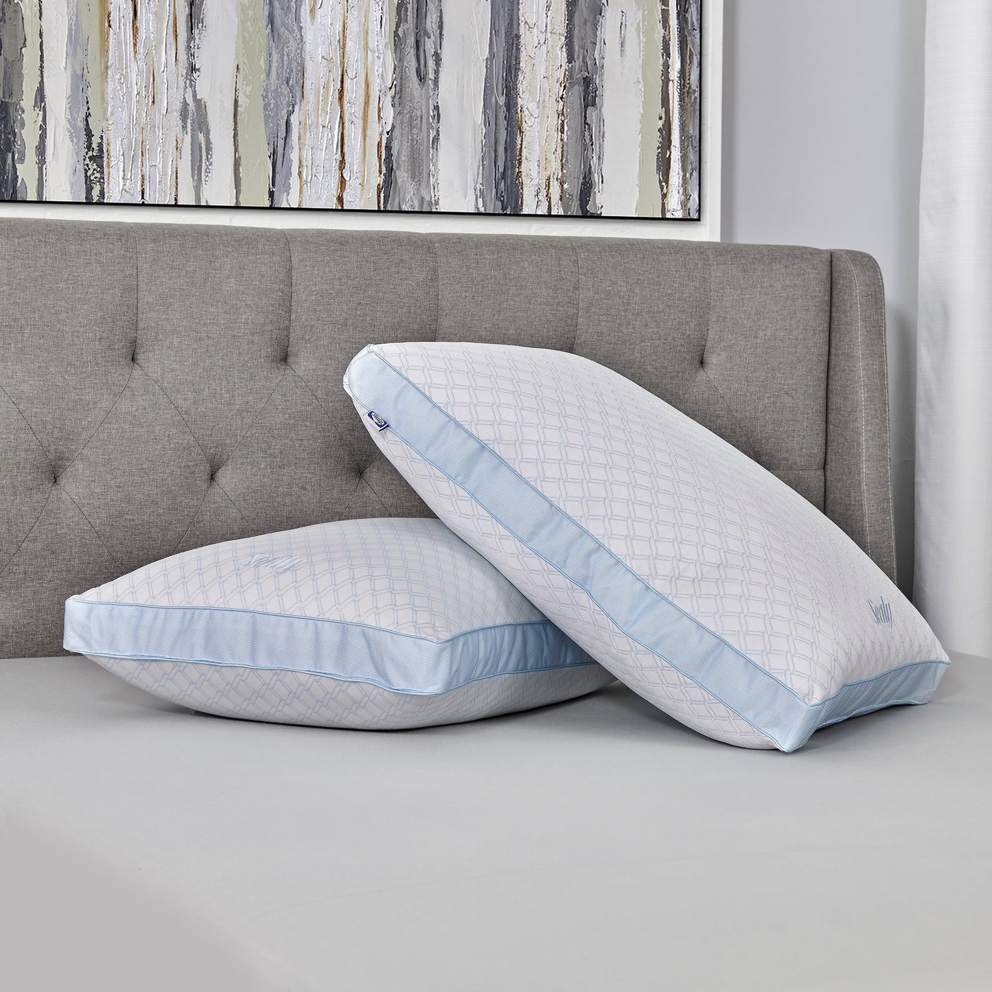 Ergonomic Memory Foam Cooling Performance Odor Neutralizing Extra Firm Support Machine Washable Pillow, King - Decorative Throw Pillow Cushion for Sofa & Bed Detail