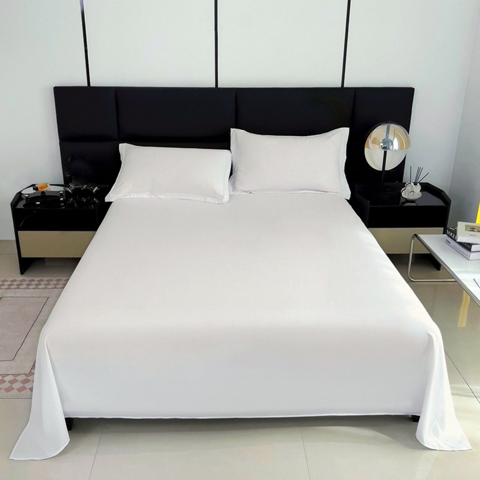 Wrinkle-Resistant Color Twin Size Flat Sheet - Hotel Quality Top Flat Bed Sheet Only, Ultra Soft, Comfy, Breathable & Cooling - Fade & ... - Breathable Egyptian Cotton Flat & Fitted Sheets Detail