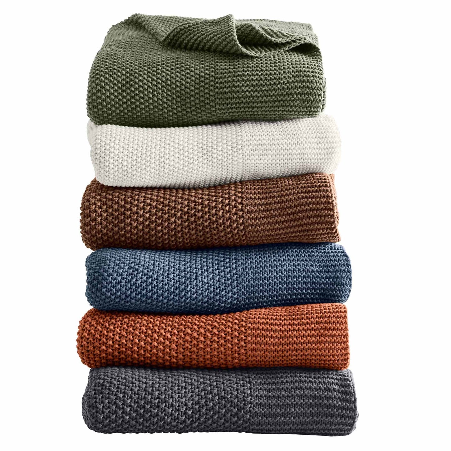 Reversible Sherpa Chunky Knit Papyrus Throw, Cotton-Blend, 50"x60", 2.3 lb, All Ages - Cozy Fleece Throw Blanket for Couch & Bed Detail