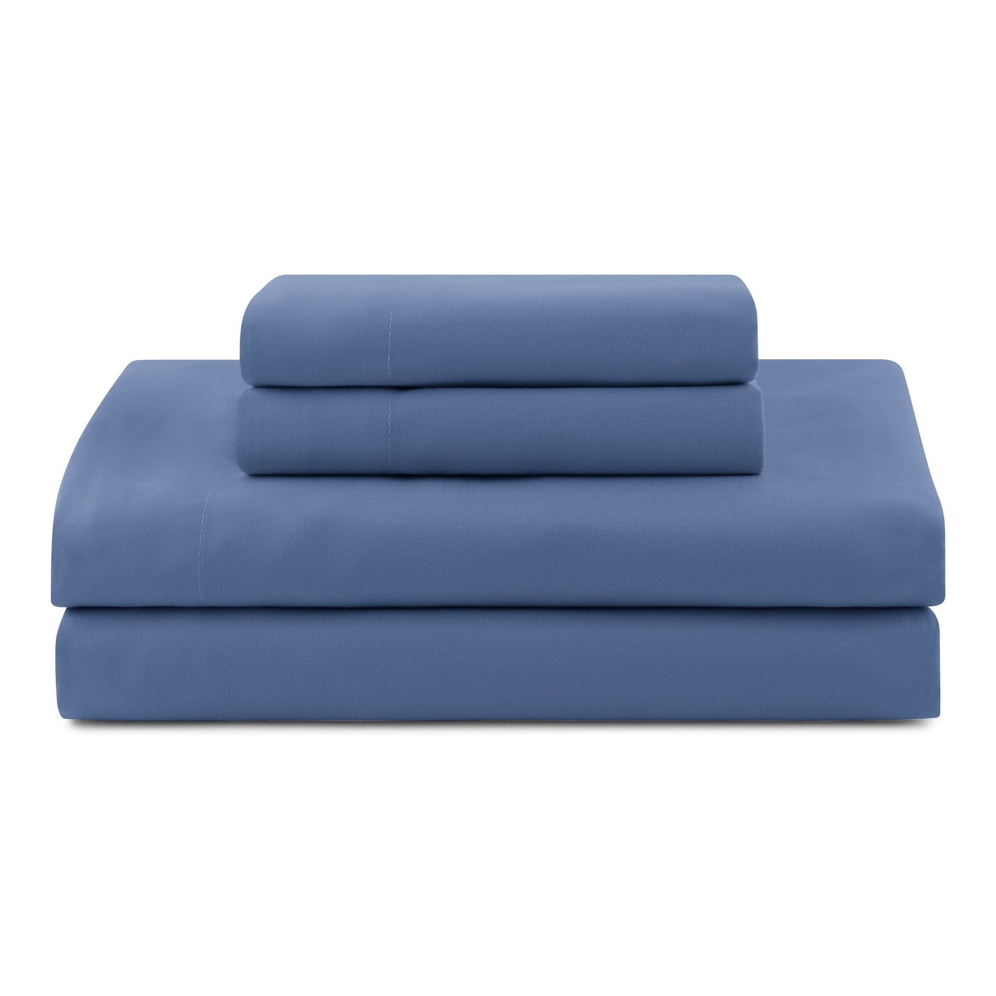 Heavyweight Warmth All in One Reversible Comforter and Sheet Set- 7 Piece, Queen, Blue Pinstripe - Hypoallergenic Ultra-Fluffy Quilt for Winter Detail