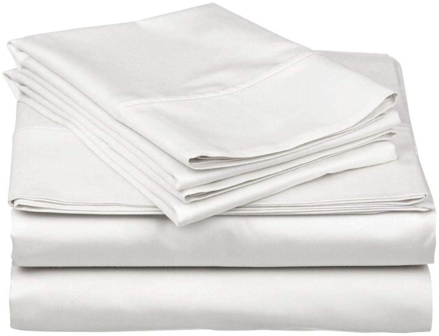 Cooling Sateen Top Split King 100% Egyptian Cotton 1000 Thread Count, Adjustable Beds -Top Split King Sheets Sets (4 Pcs) Split Down... - Premium Ultra-Soft Pillowcase Pair for Sleeping Detail