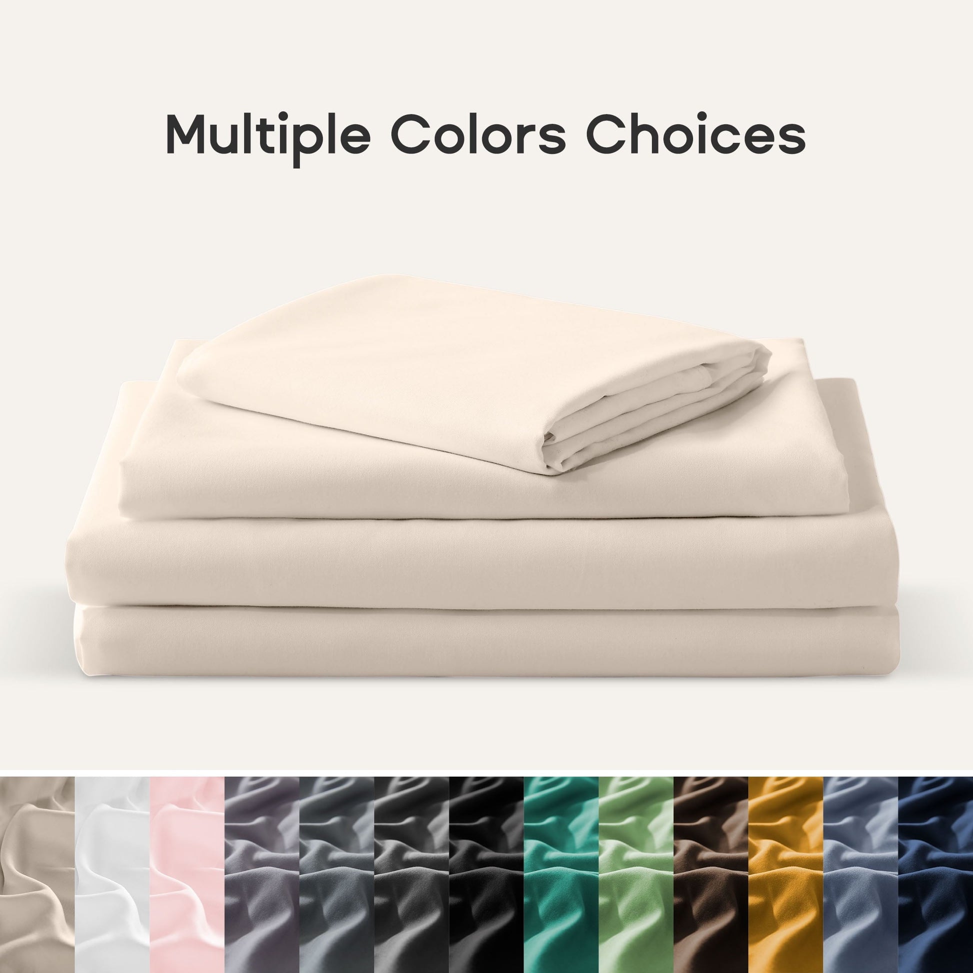 Breathable Luxury Bed Sheet Sets,Ultra Soft Breathable Luxury 4 Piece, (Beige, Queen) - Cooling Hotel Quality Bedding Sheets and Pillowcases Detail