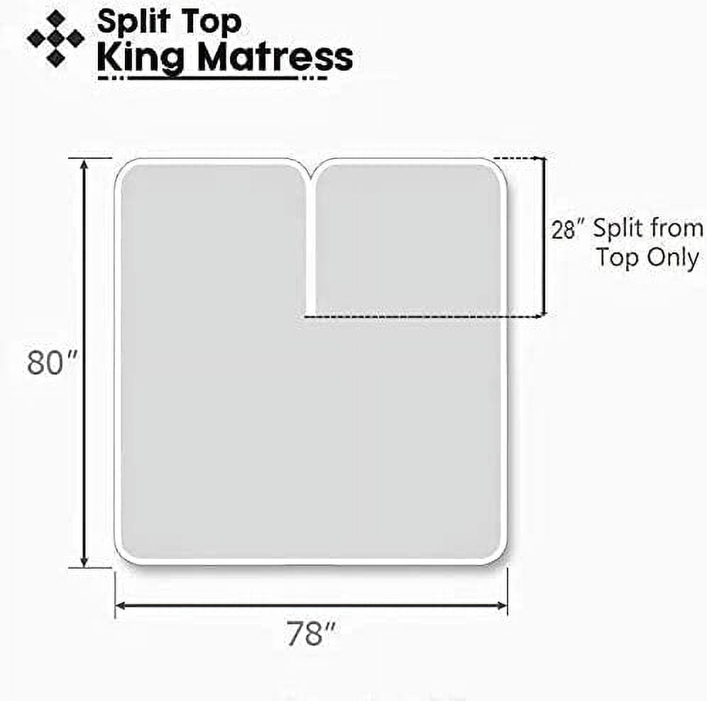 Cooling Sateen Top Split-King: Adjustable King Bed Sheets - Bed Sheet Set - 100% Egyptian Cotton - 800 Thread Count - 15 Inch Deep P... - Premium Ultra-Soft Pillowcase Pair for Sleeping Detail
