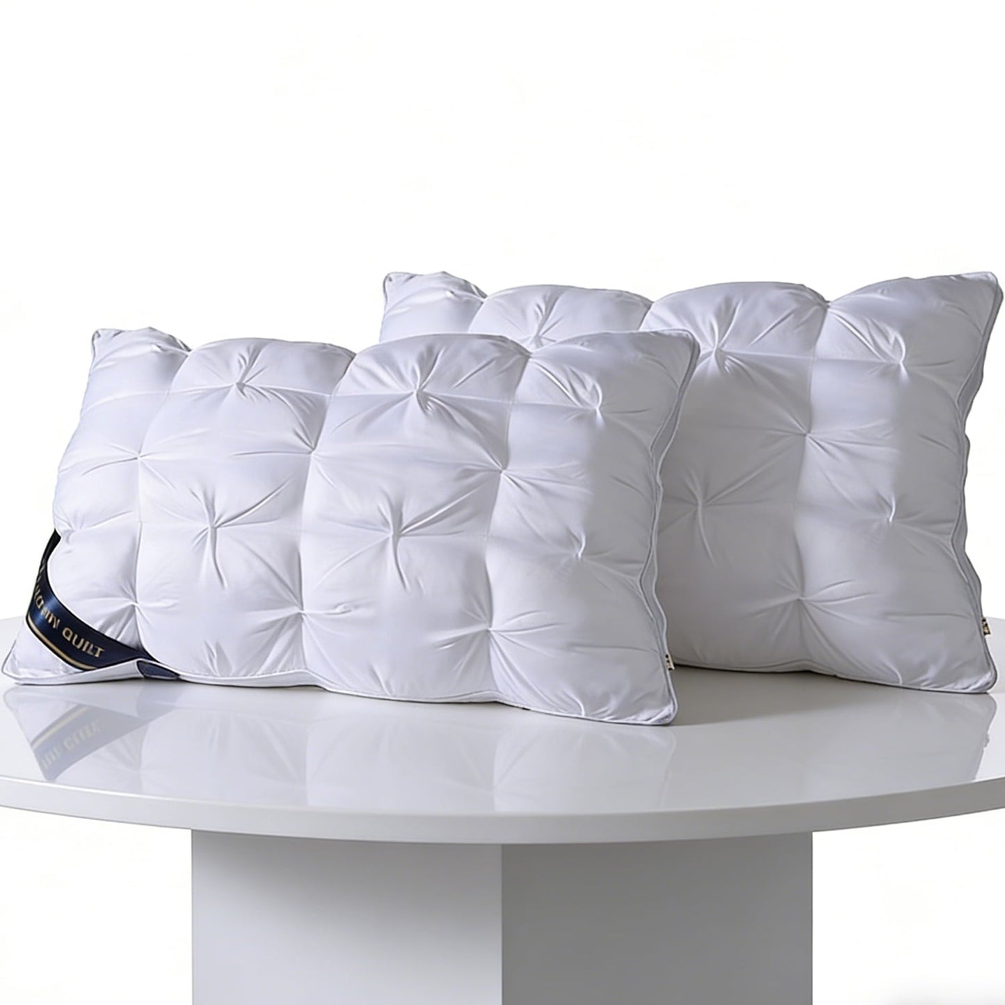 Orthopedic Support 2-Pack White Twisted Bed Pillows (20" x 16.5") - Soft Plush Down Alternative, Breathable and Hypoallergenic, Standard... - Decorative Throw Pillow Cushion for Sofa & Bed Detail