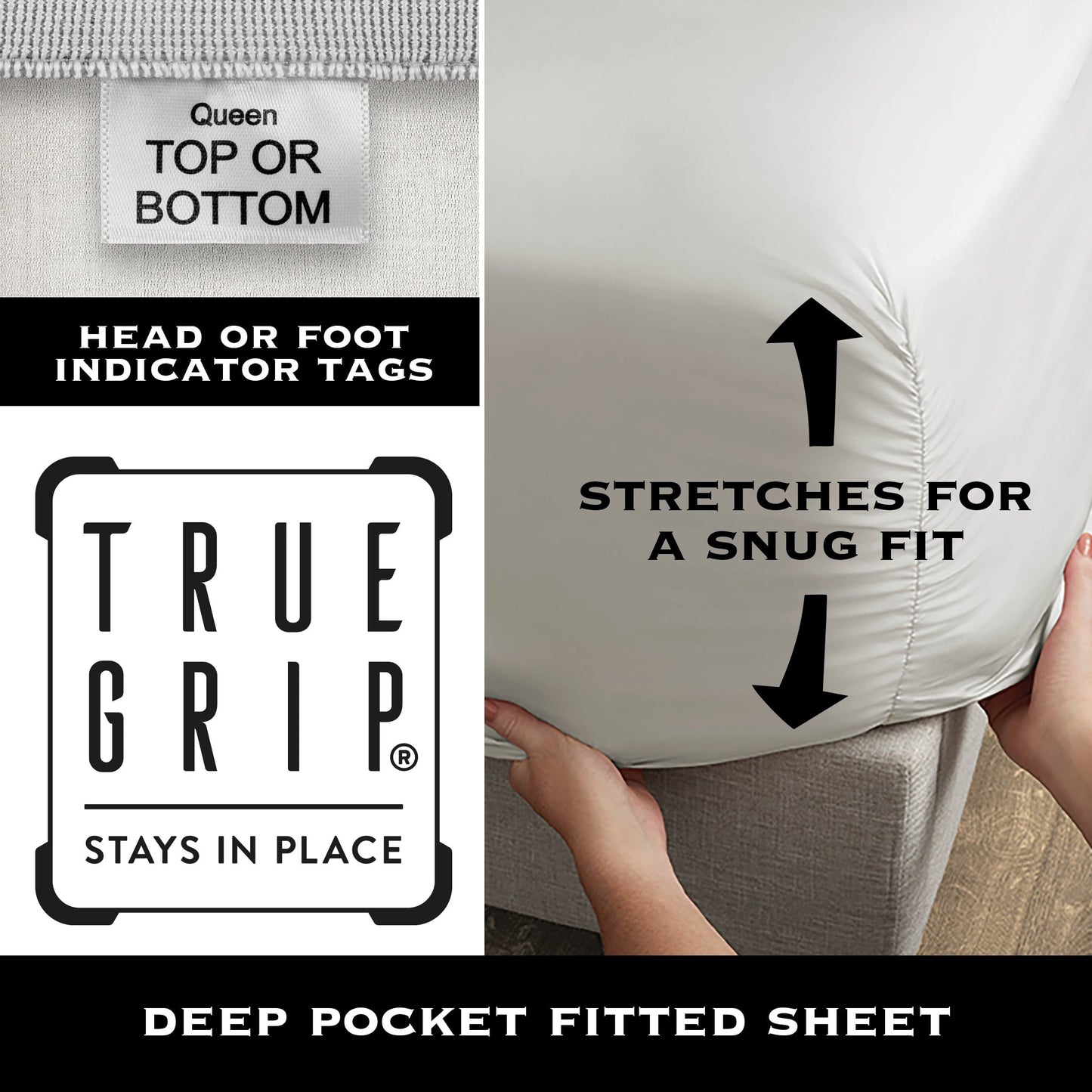 Ultra-Soft 4-Piece 600 Thread Count White Egyptian Cotton Adult Bed Sheet Set, King - Deep Pocket - Breathable Egyptian Cotton Flat & Fitted Sheets Detail
