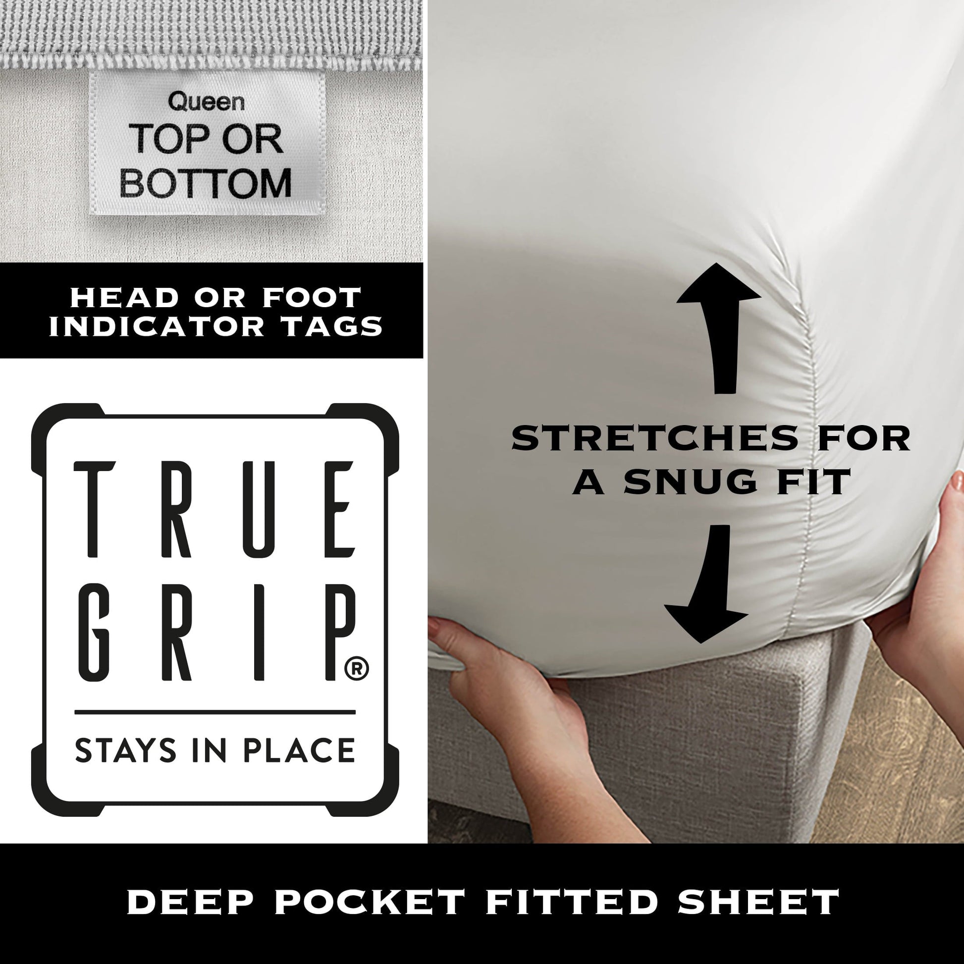 Ultra-Soft 4-Piece 600 Thread Count White Egyptian Cotton Adult Bed Sheet Set, King - Deep Pocket - Breathable Egyptian Cotton Flat & Fitted Sheets Detail
